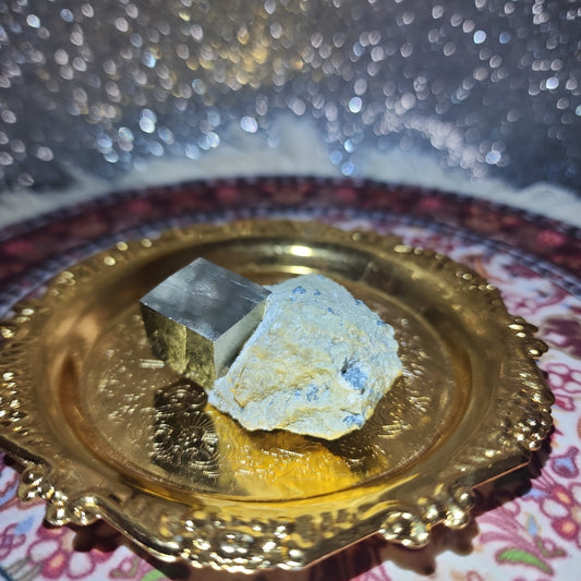 Pyrite Cube in Boleite