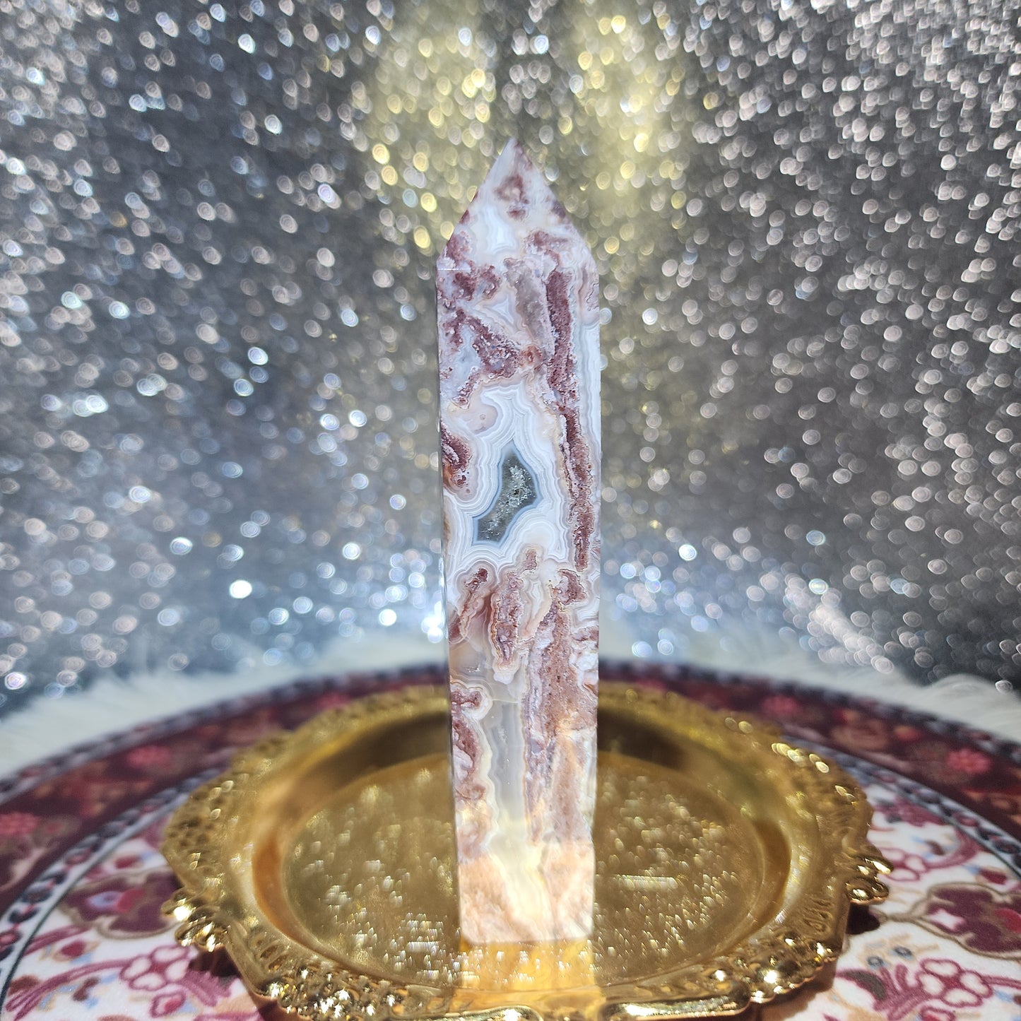 Crazy Lace Agate Tower