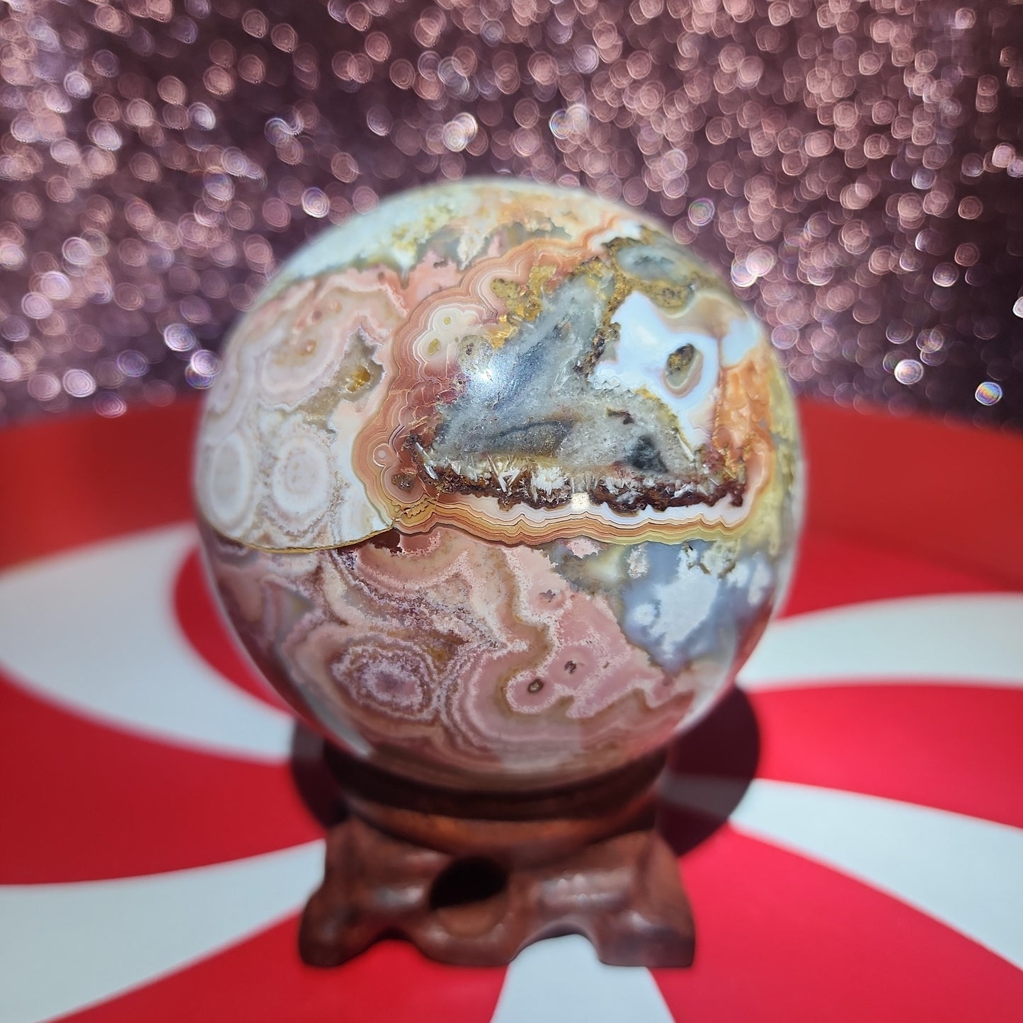 Crazy Lace Agate Sphere