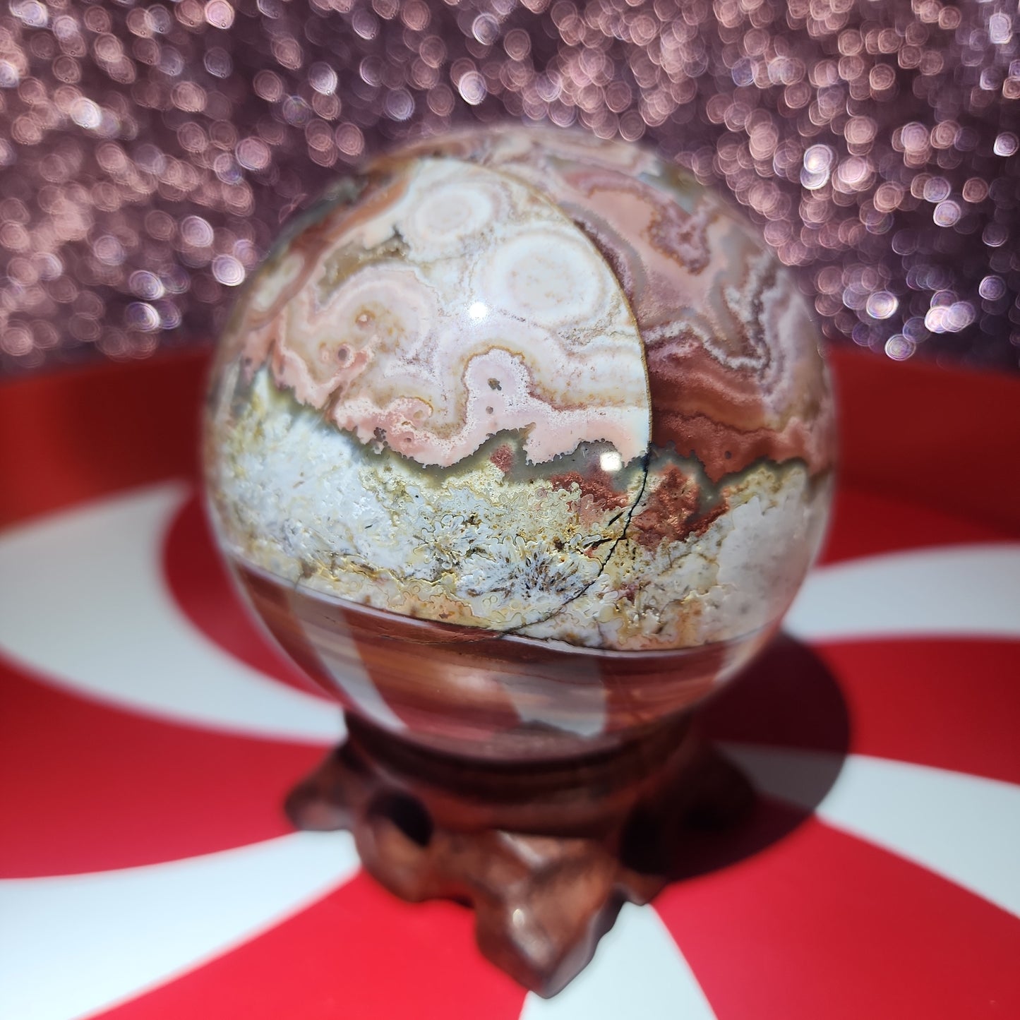 Crazy Lace Agate Sphere
