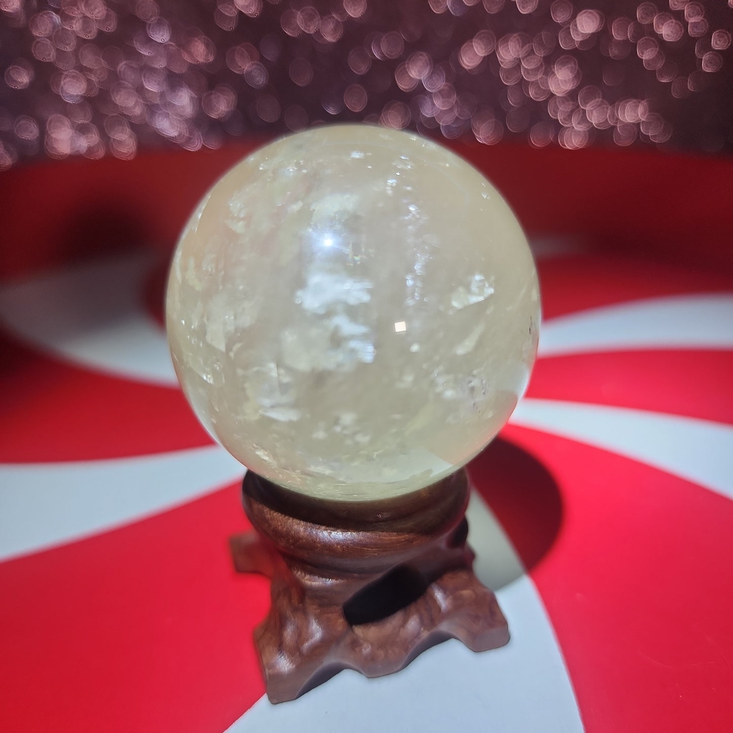 Honey Calcite Sphere