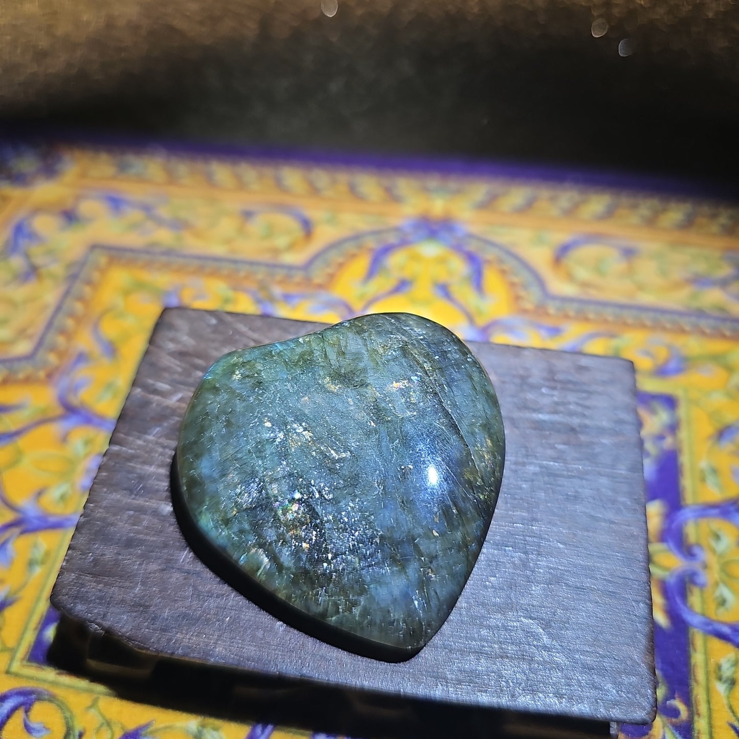 Labradorite Heart