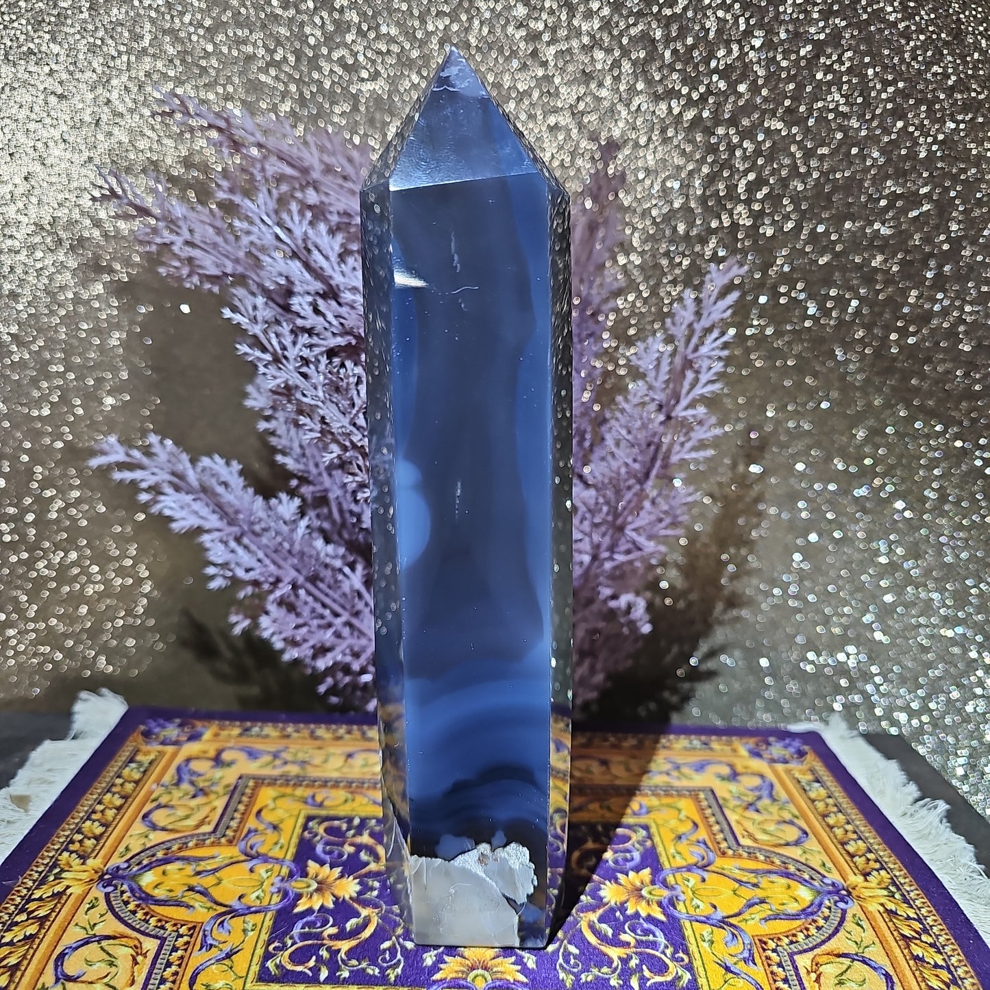 7.5in Volcanic Agate Tower