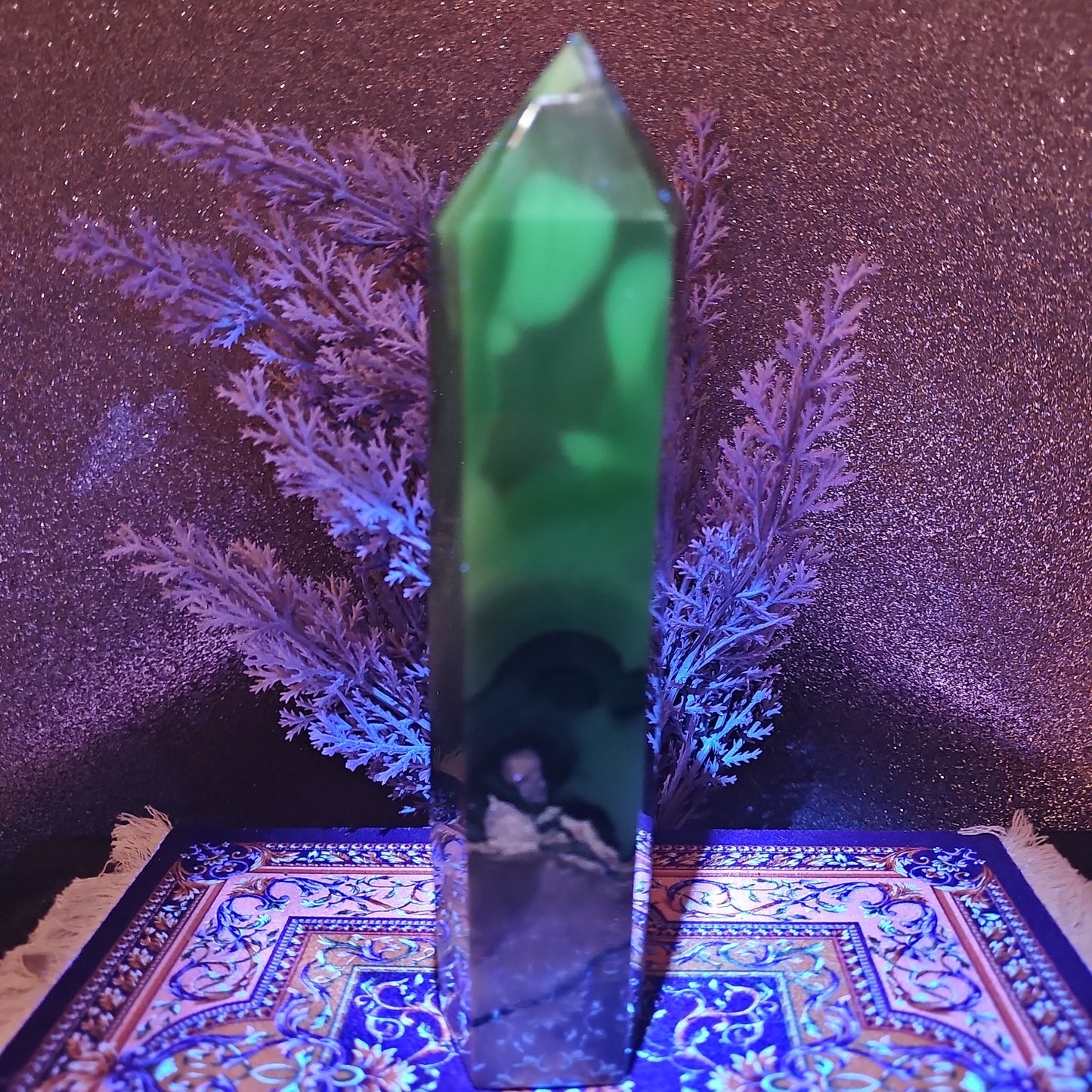 7.5in Volcanic Agate Tower