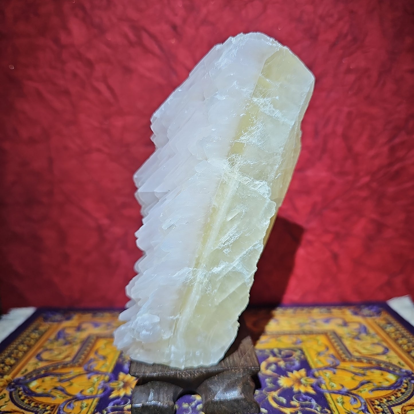 Layered Pink Mangano Calcite