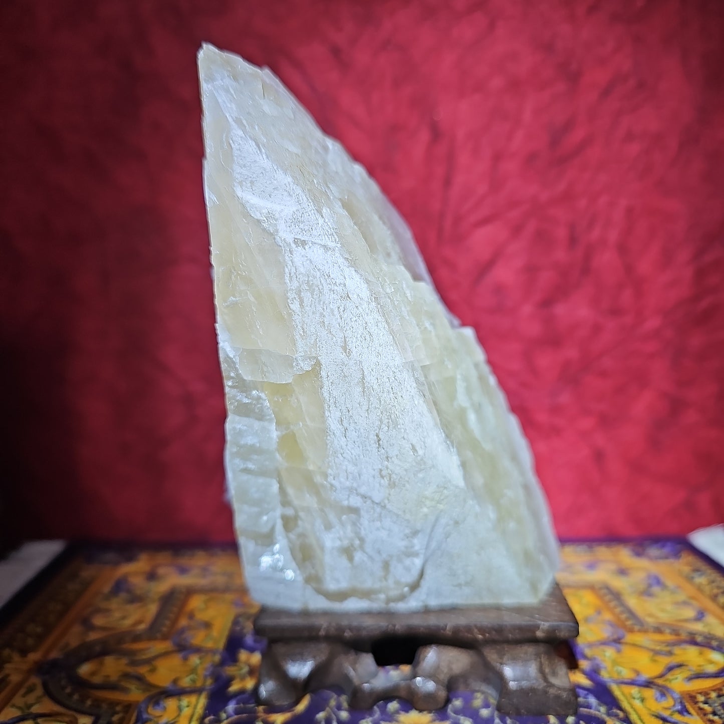 Layered Pink Mangano Calcite