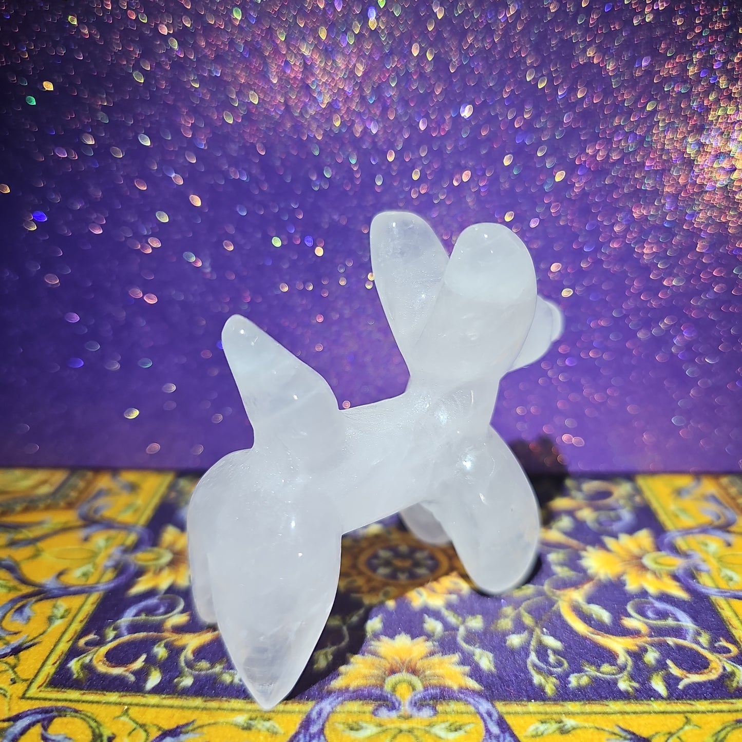 Rose Quartz Balloon Dog