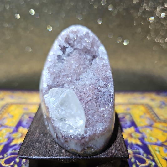 Amethyst Geode w/ Calcite