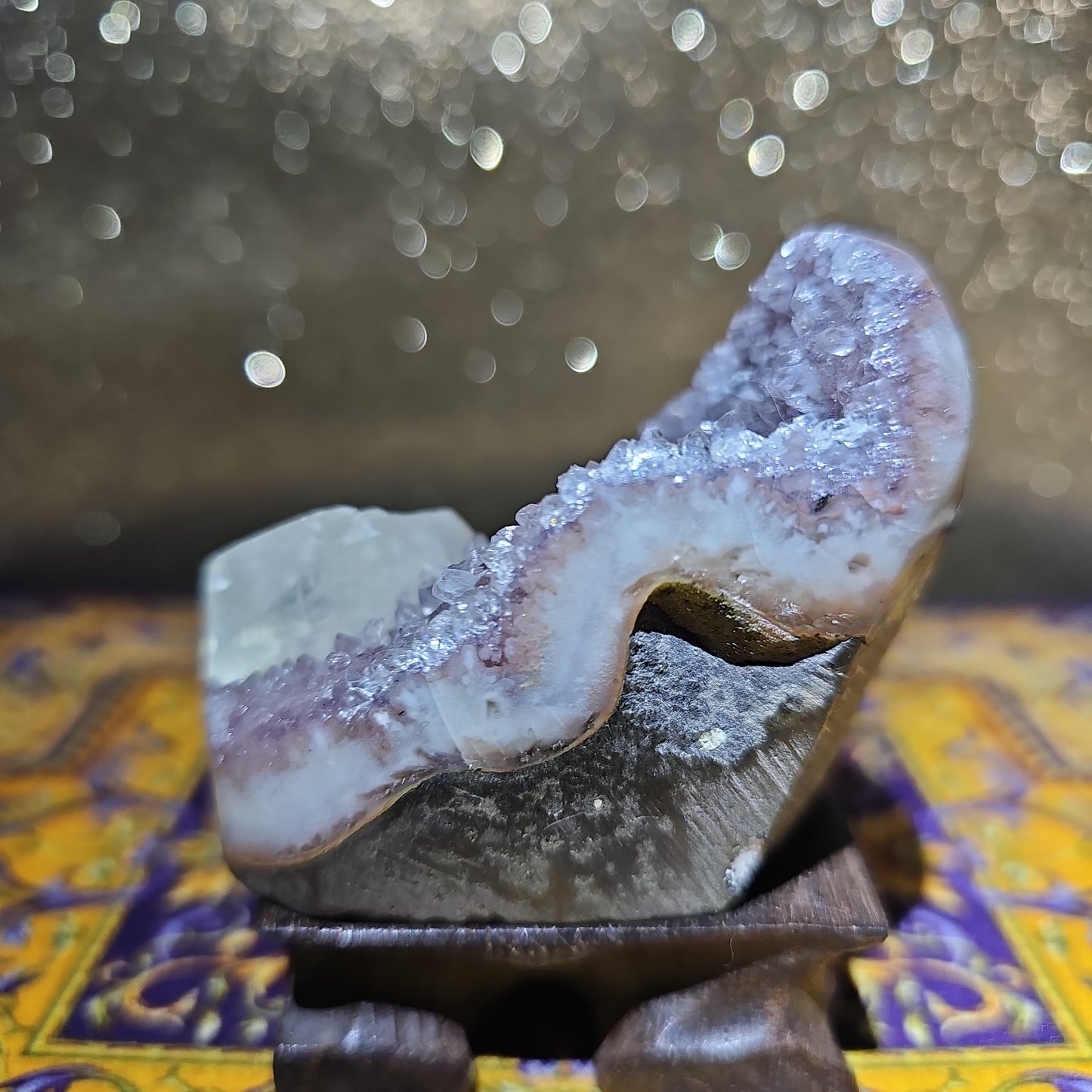 Amethyst Geode w/ Calcite