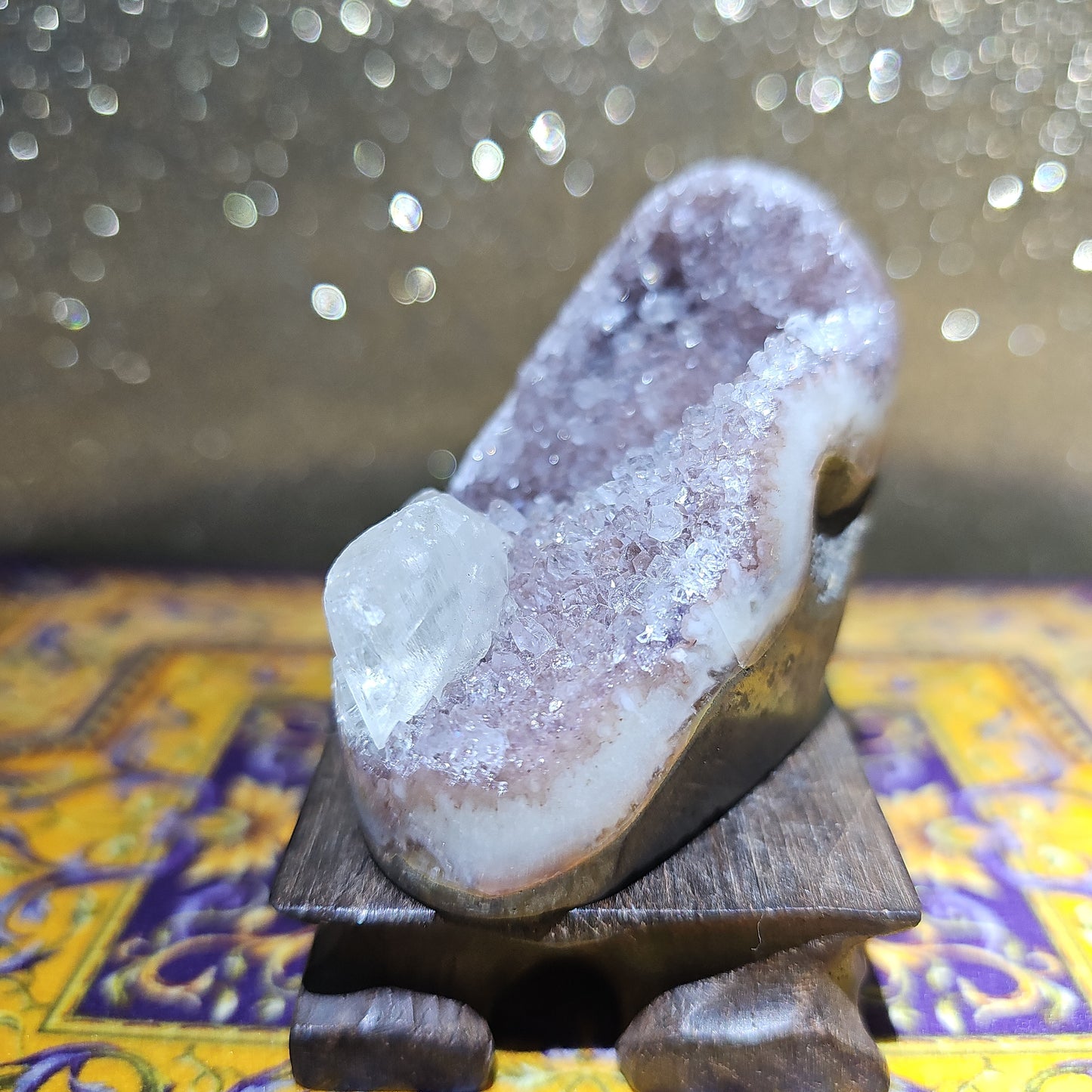 Amethyst Geode w/ Calcite