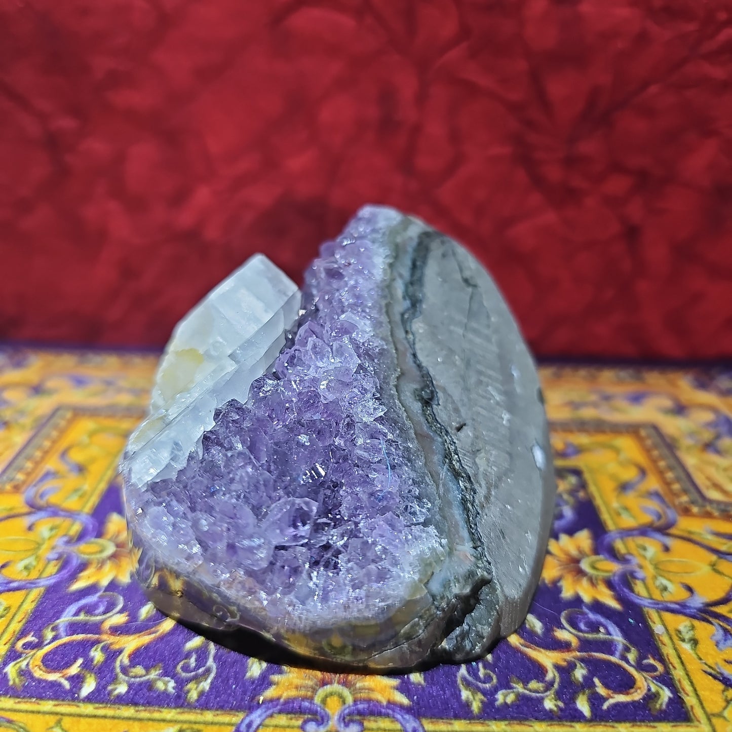 Amethyst Geode w/ Calcite