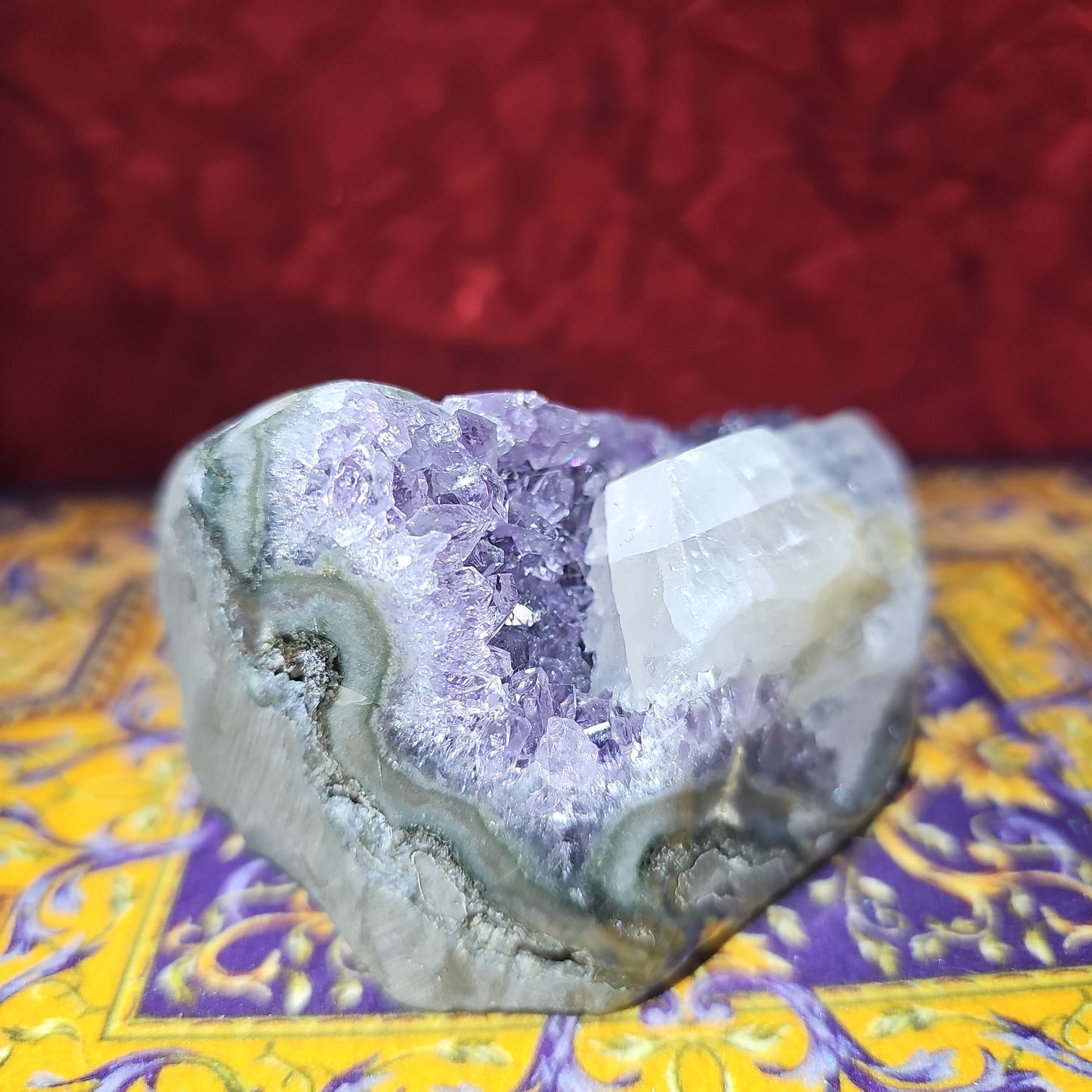 Amethyst Geode w/ Calcite
