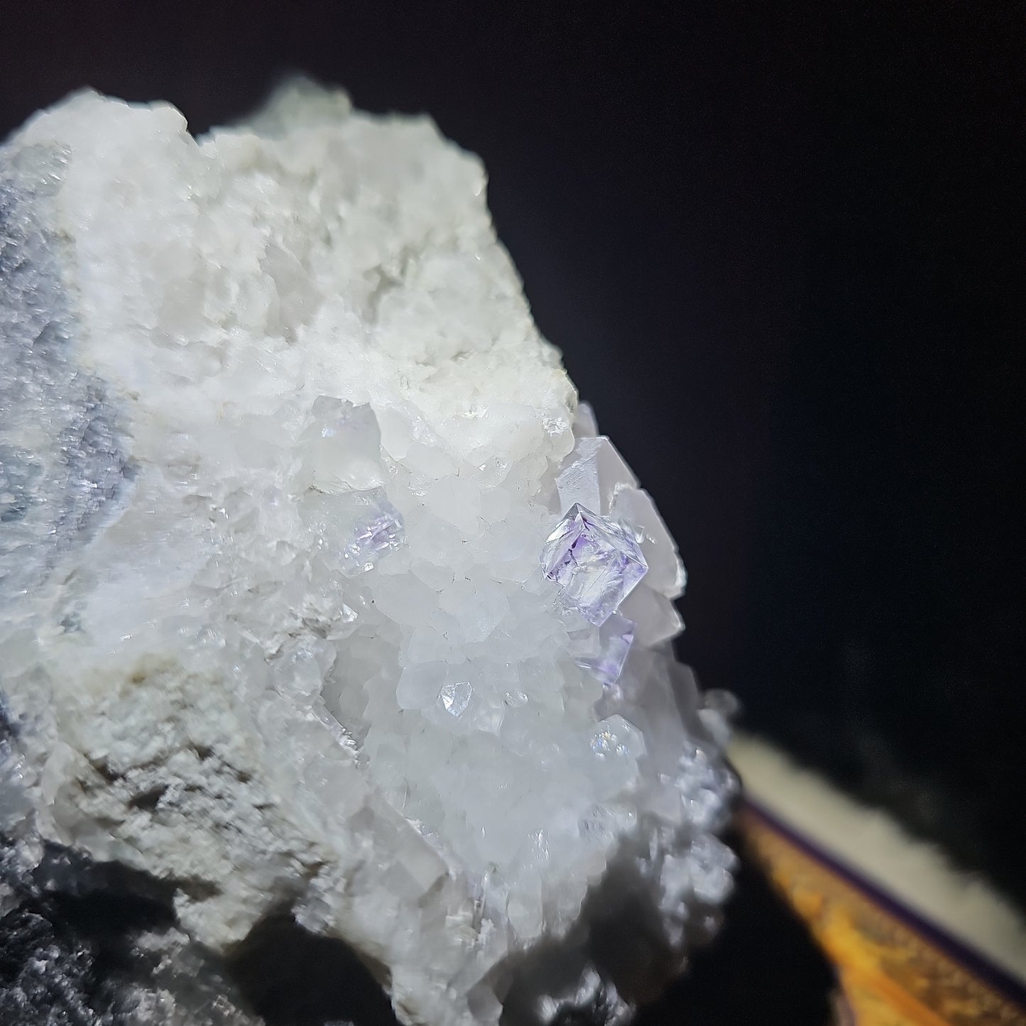 Apophylite with STUNNING Fluorite Cube