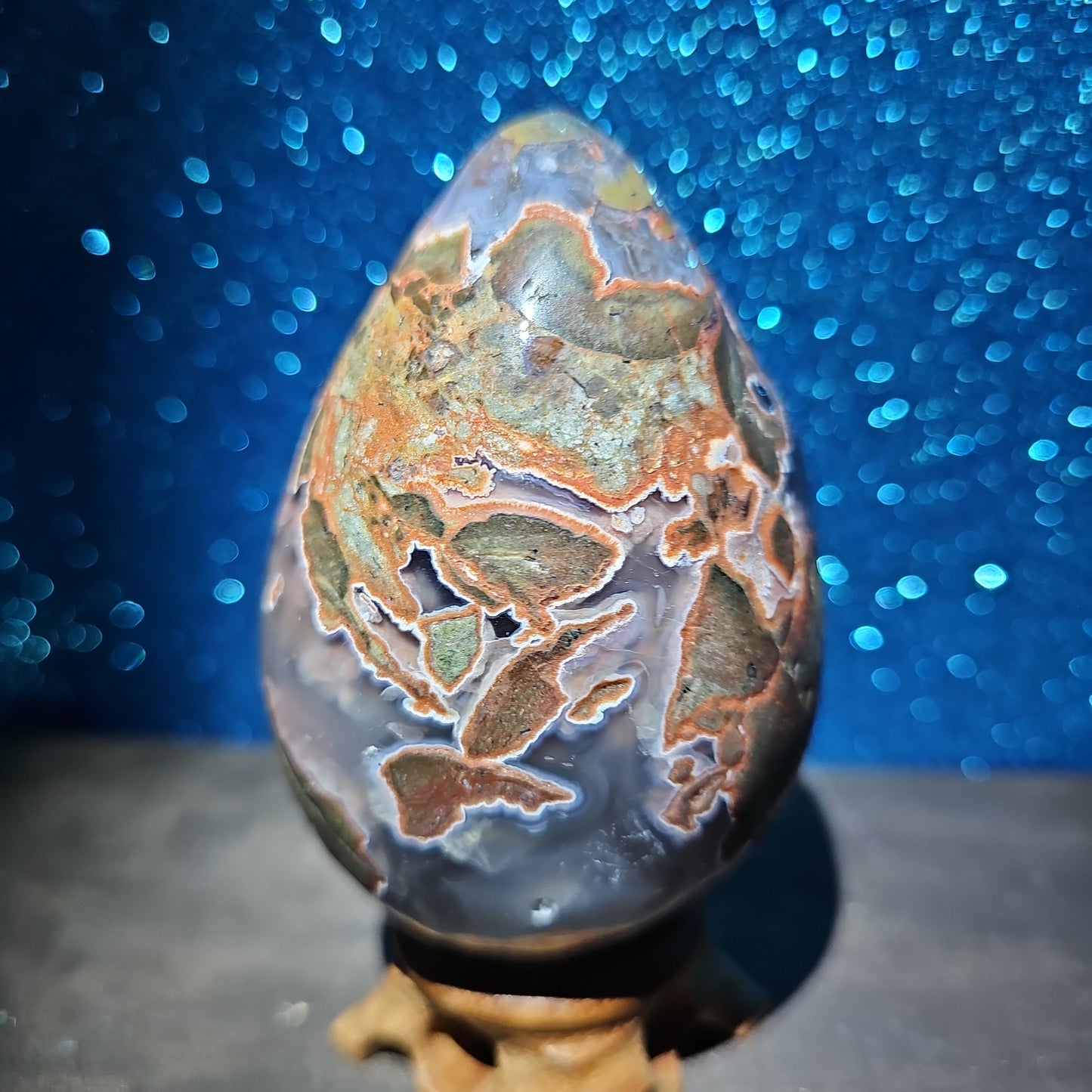 Football Agate Egg
