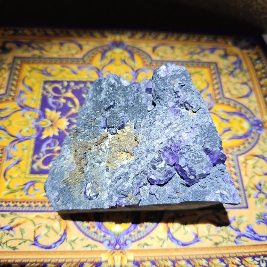 Tanzanite Fluorite on Sphalerite