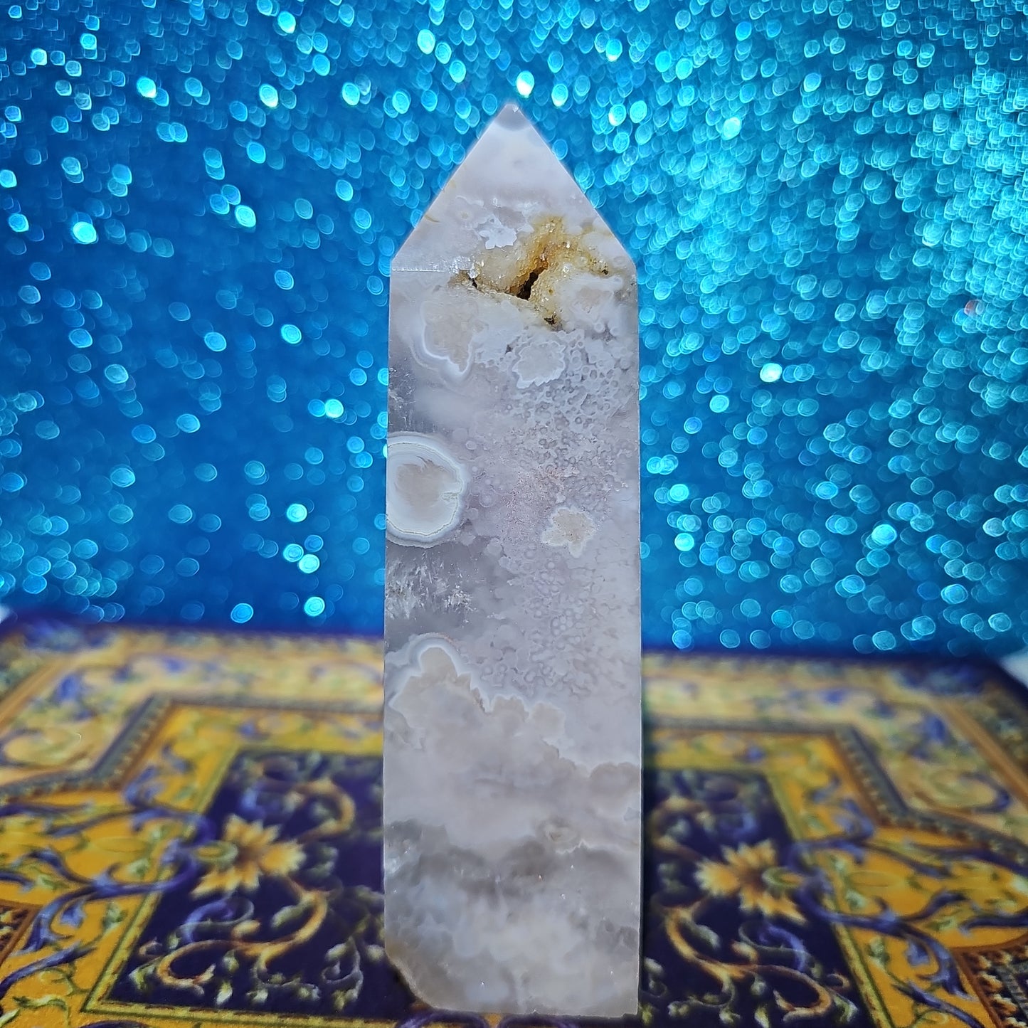 Druzy Flower Agate Tower