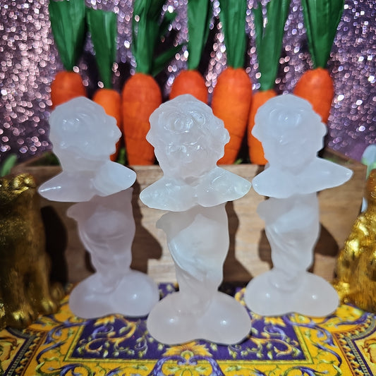 Rose Quartz Cherub/Cupid Carving