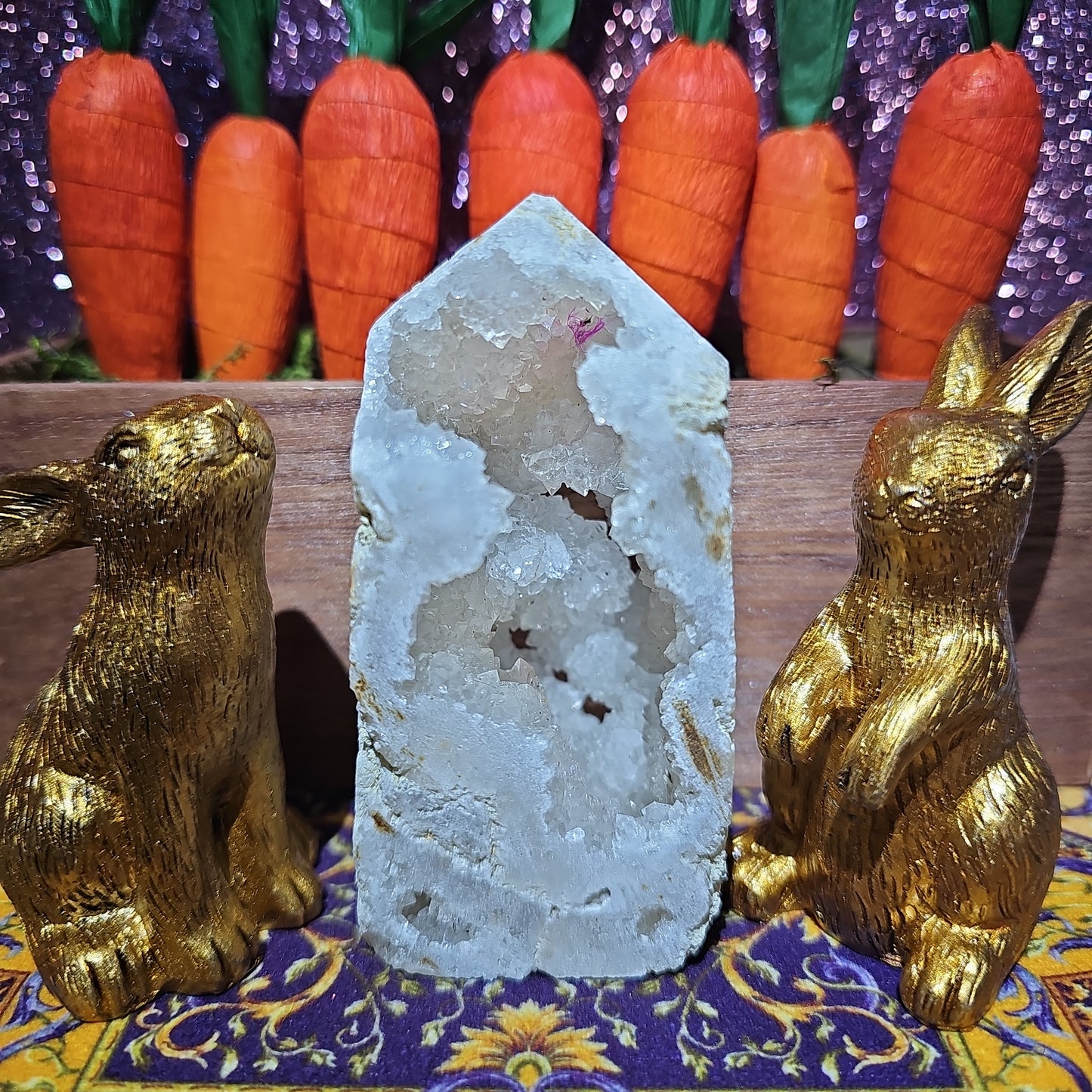 Clear Quartz Druzy House