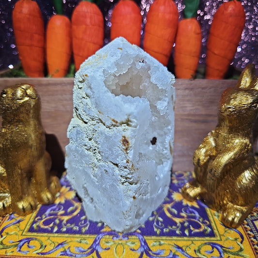 Clear Quartz Druzy House