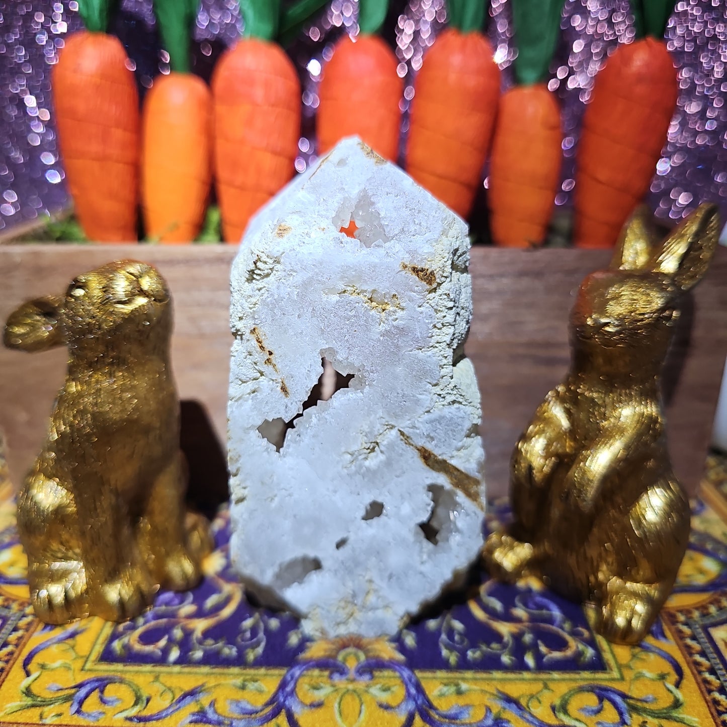 Clear Quartz Druzy House