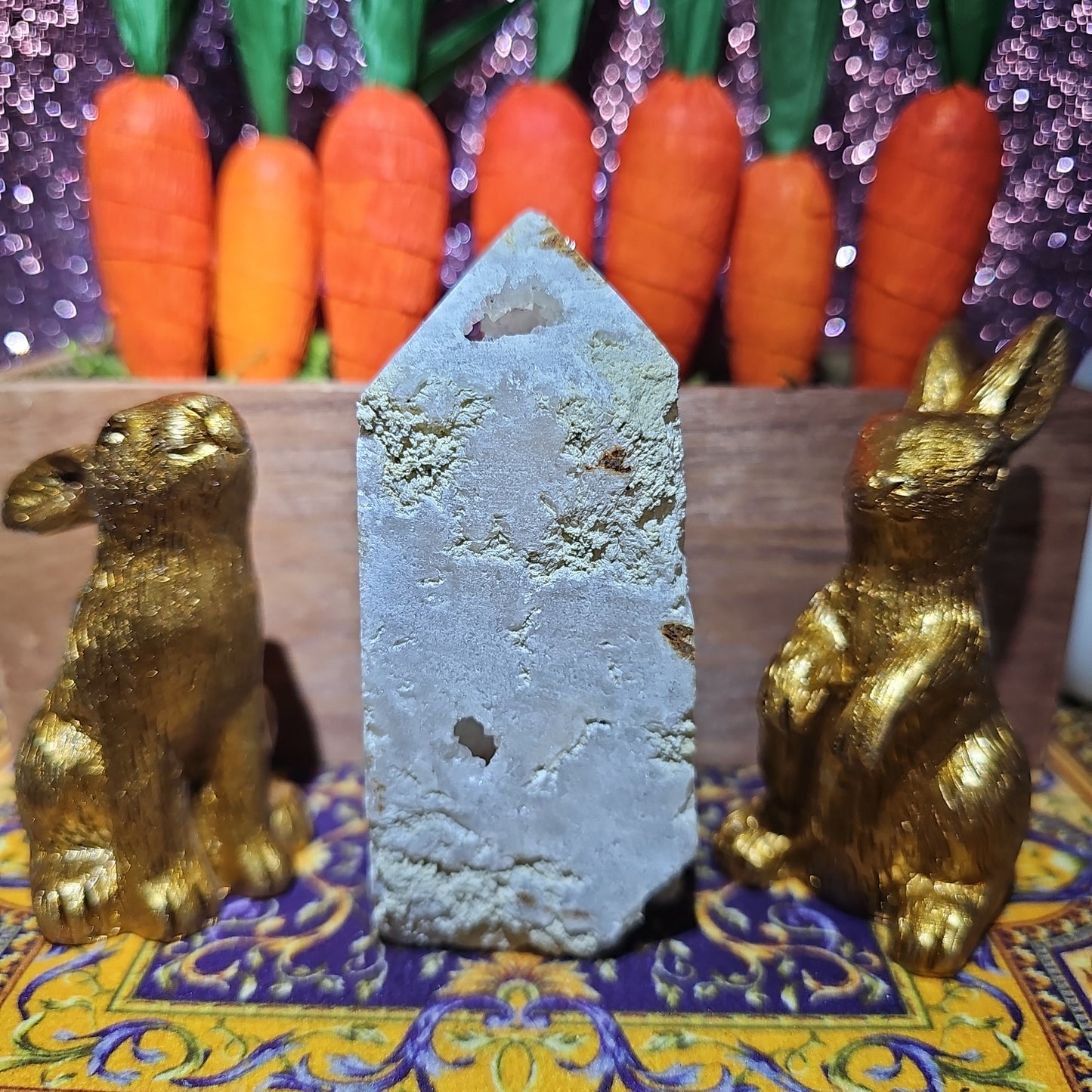 Clear Quartz Druzy House