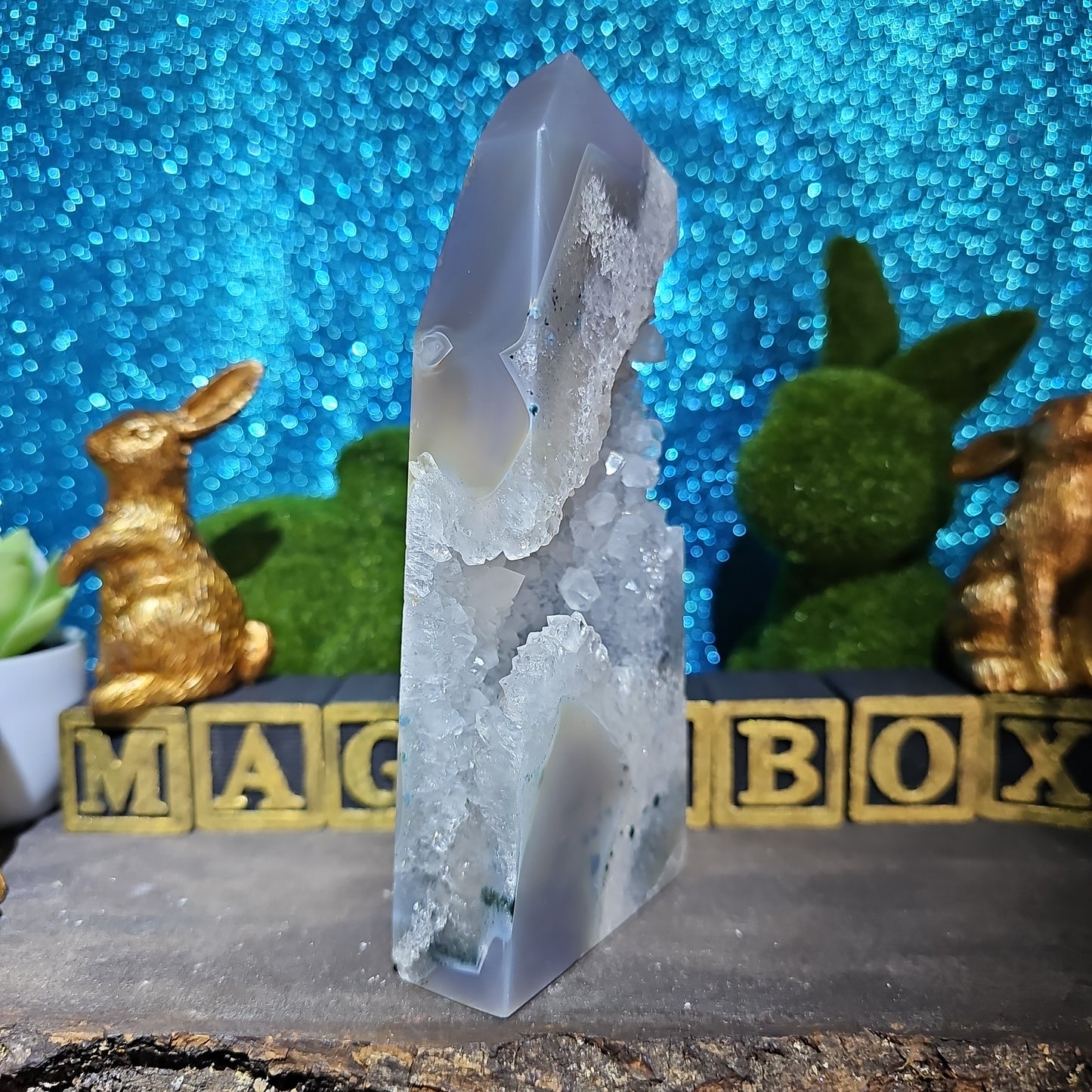 Druzy Agate Tower
