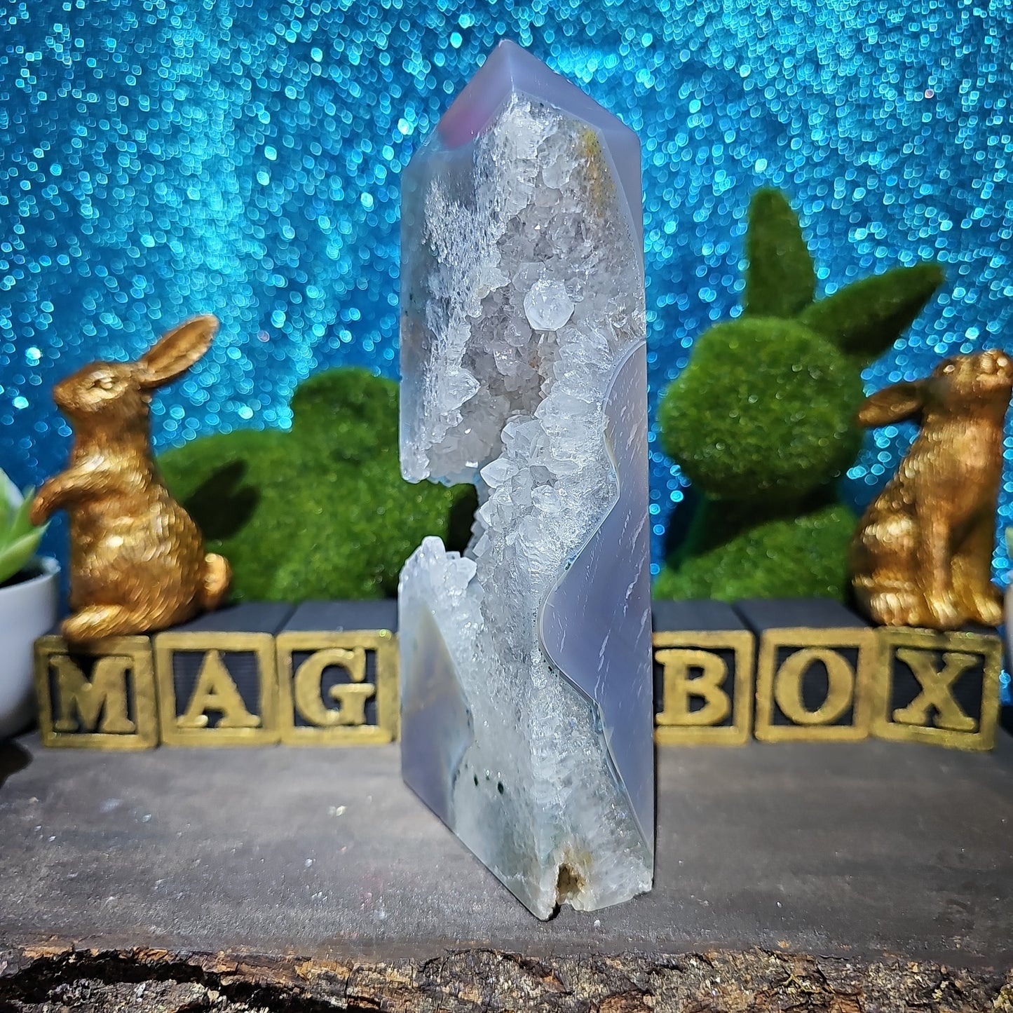 Druzy Agate Tower