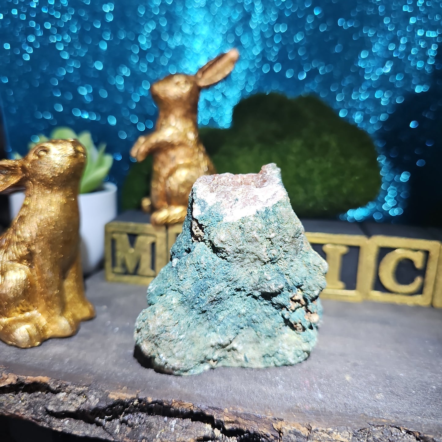 Agate Pink Amethyst with Calcite