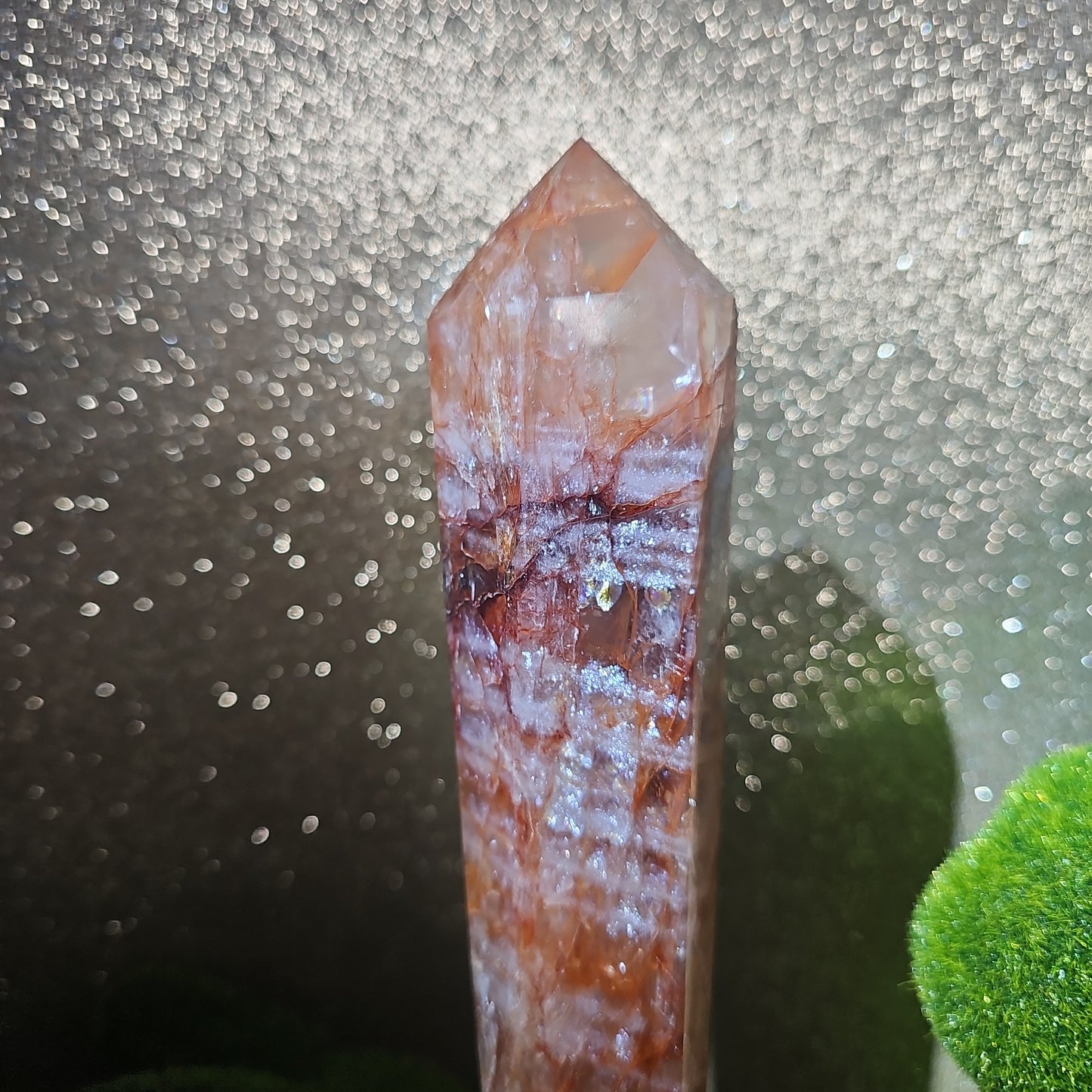 Fire Quartz Wand Freeform with stand