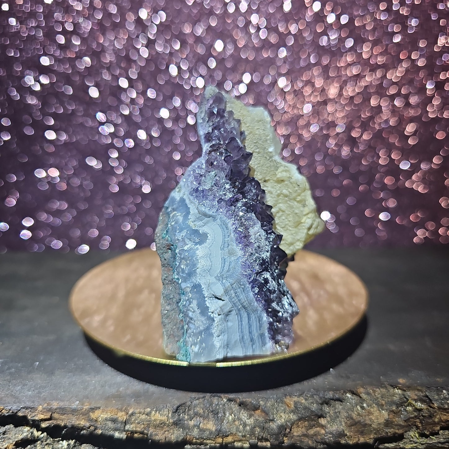 Amethyst Blue Lace Agate Freeform Geode w/ Calcite
