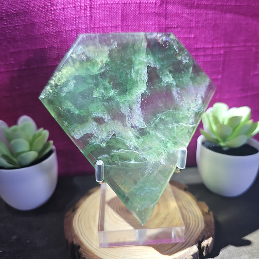 Fluorite Diamond with Stand