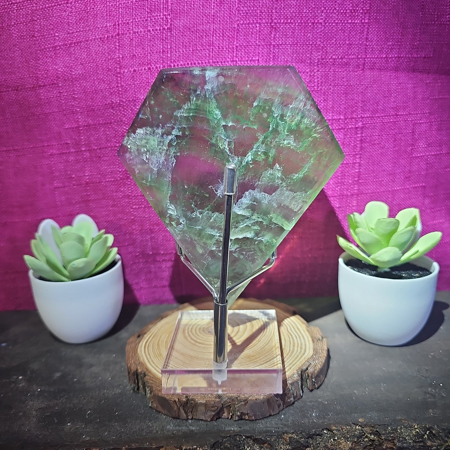 Fluorite Diamond with Stand