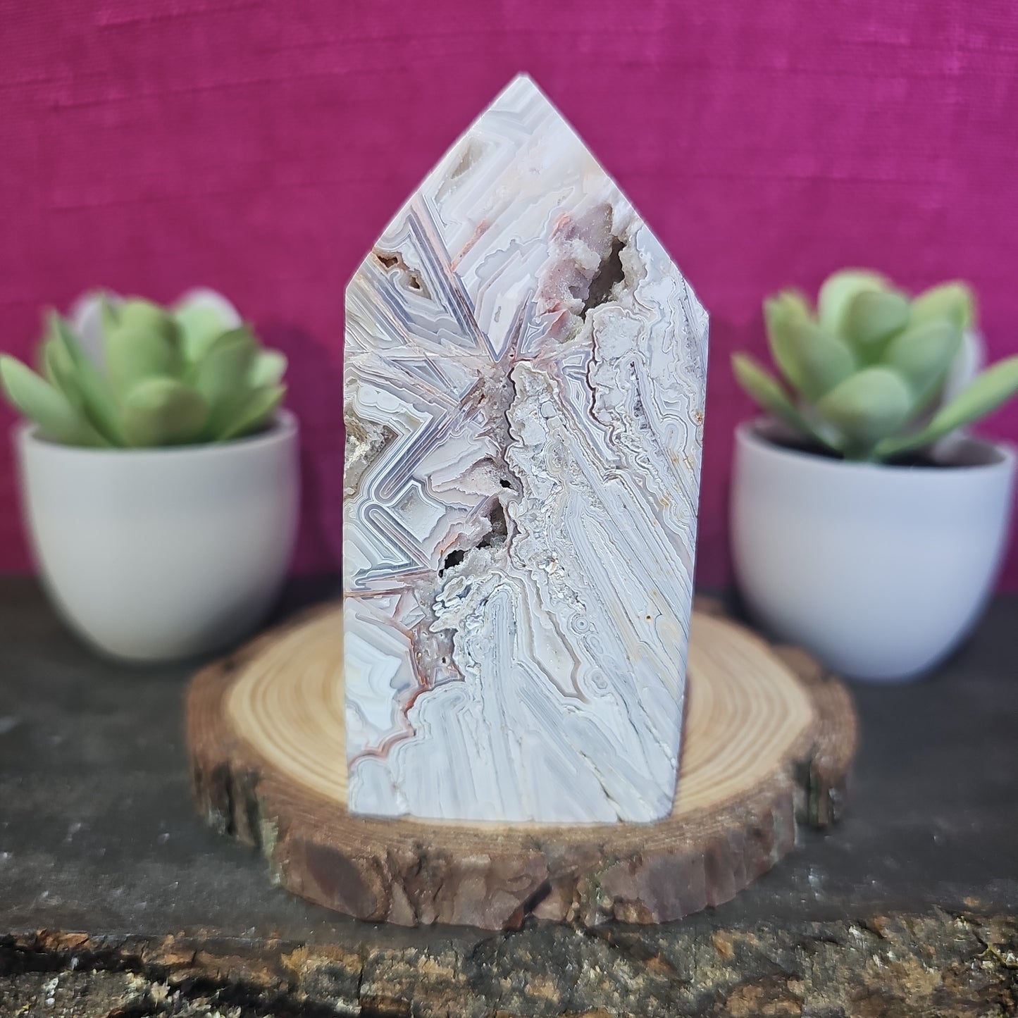 Mexican Lace Agate Tower