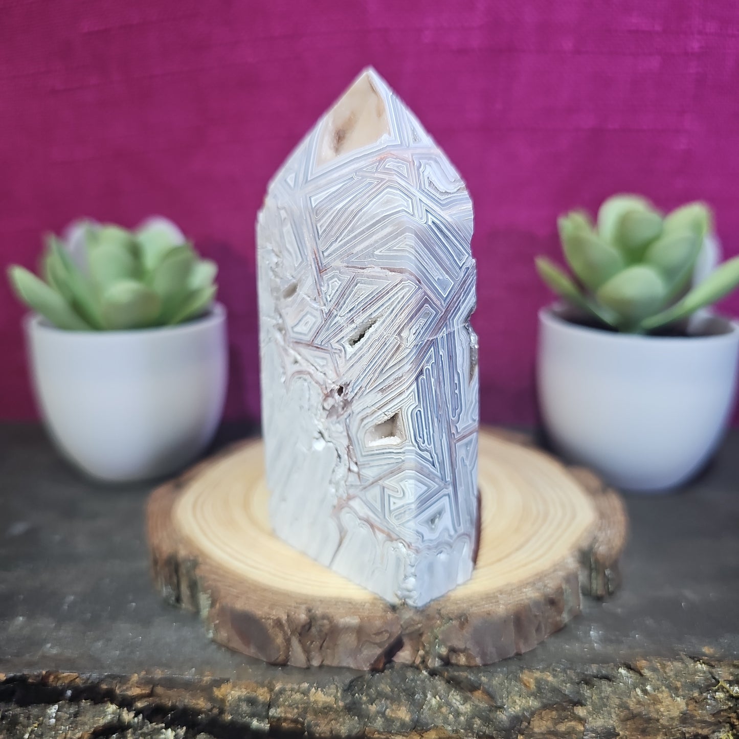 Mexican Lace Agate Tower