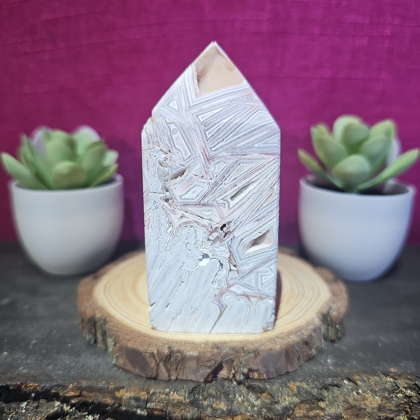 Mexican Lace Agate Tower
