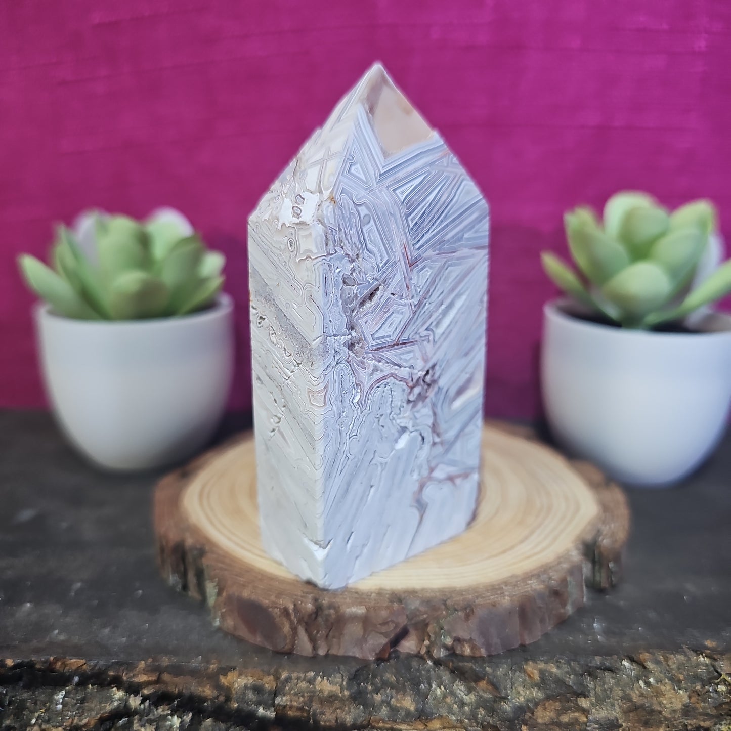 Mexican Lace Agate Tower