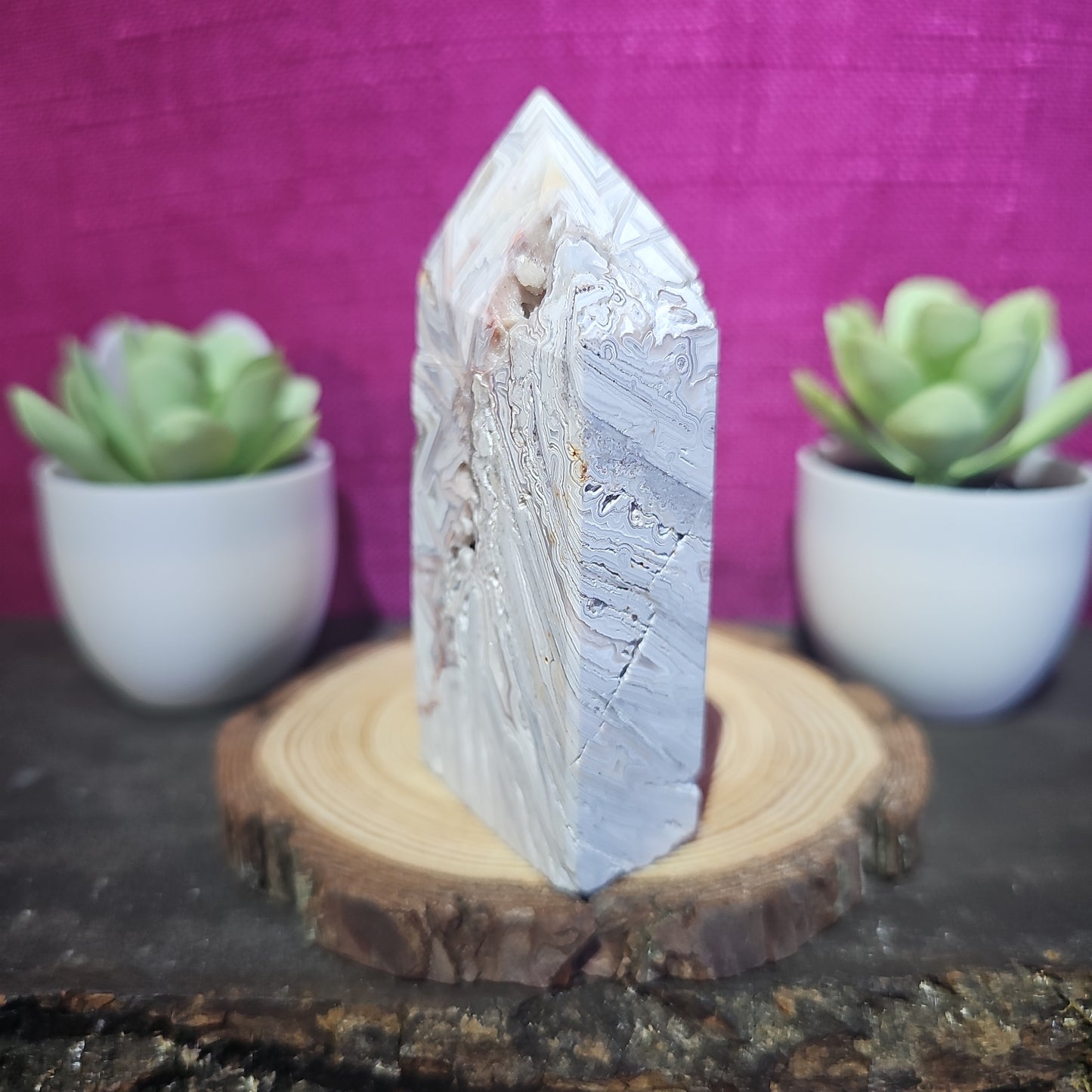Mexican Lace Agate Tower