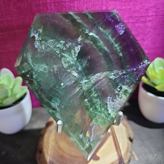Fluorite Diamond with Stand