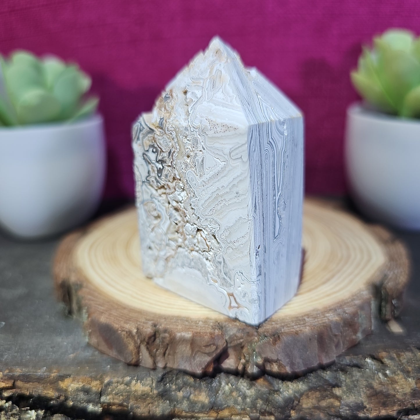 Mexican Lace Agate Tower