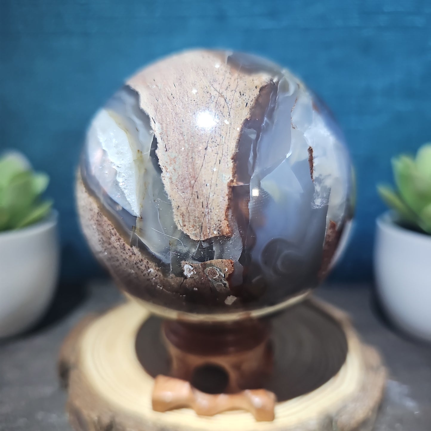Football Agate Sphere