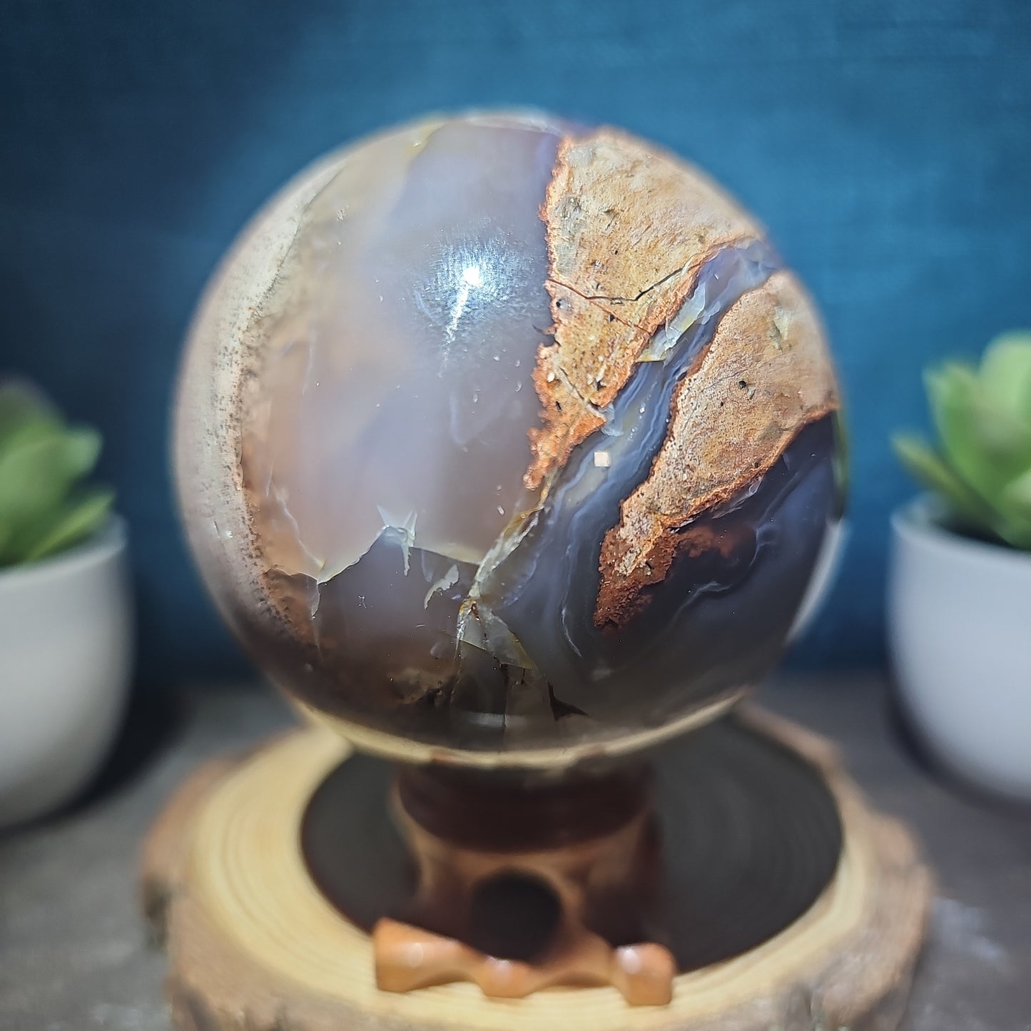 Football Agate Sphere
