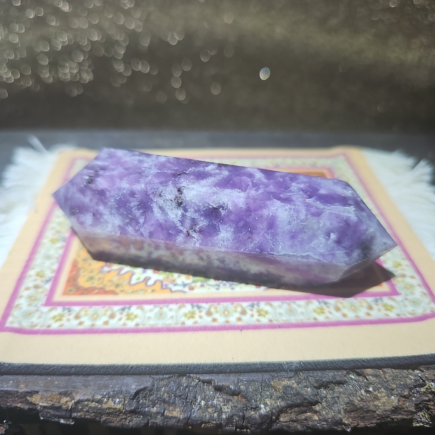 Lepidolite Purple Mica Double-Point