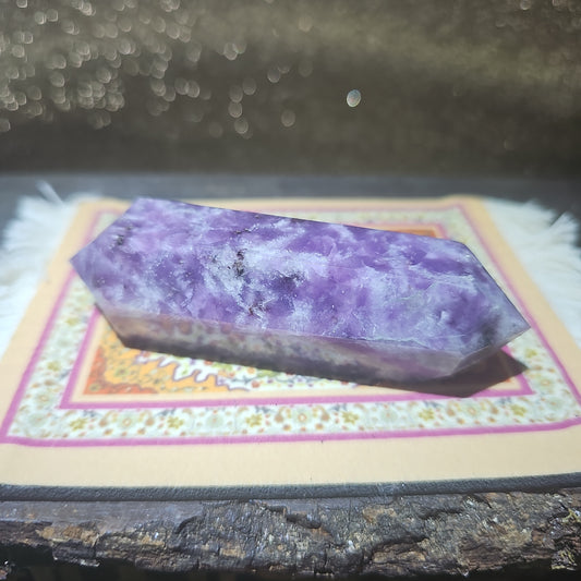 Lepidolite Purple Mica Double-Point