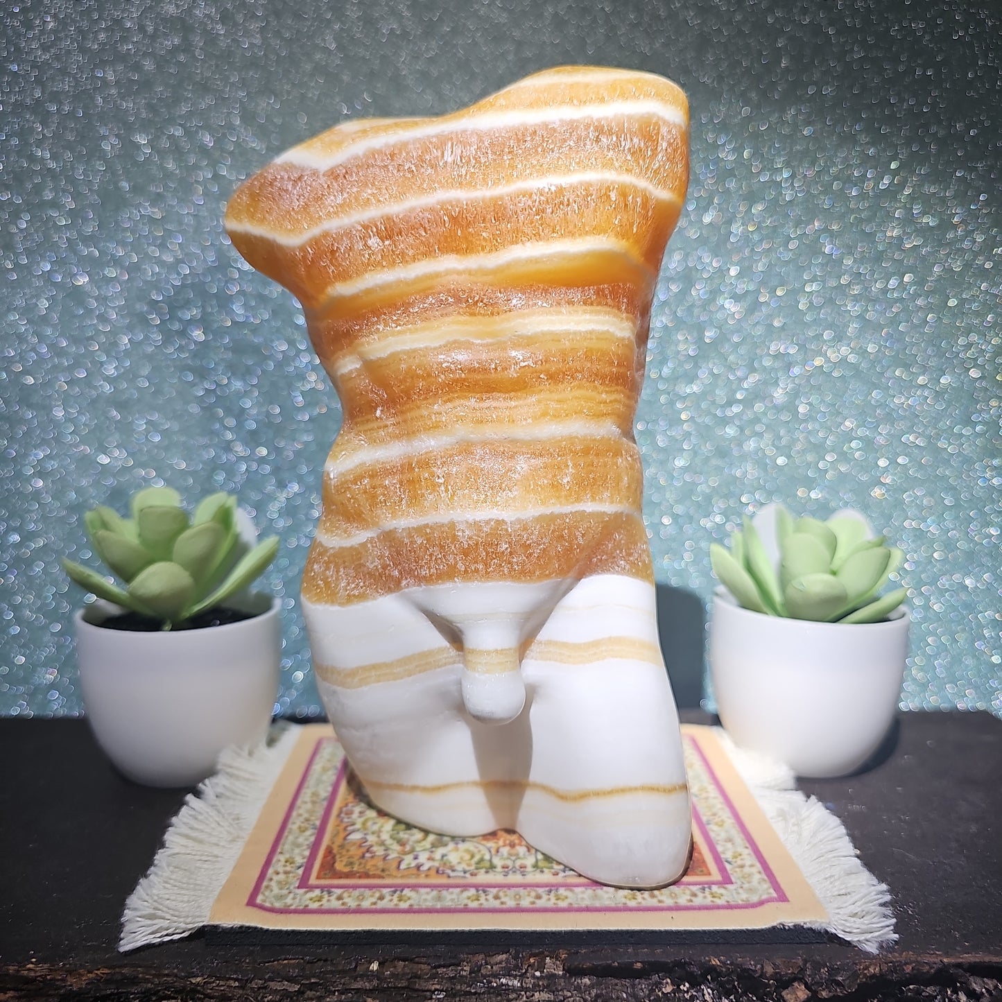 Honey Calcite Man Body