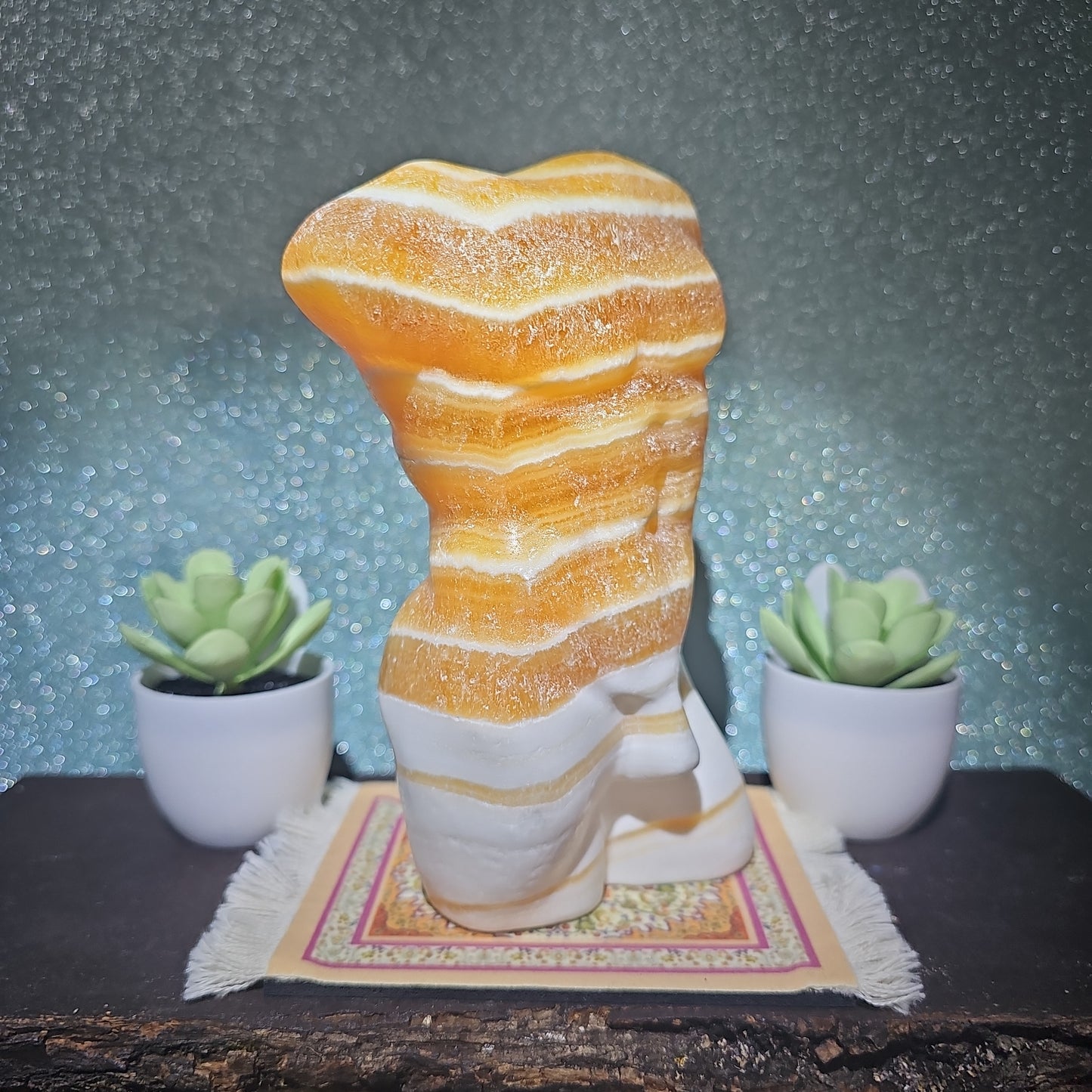 Honey Calcite Man Body