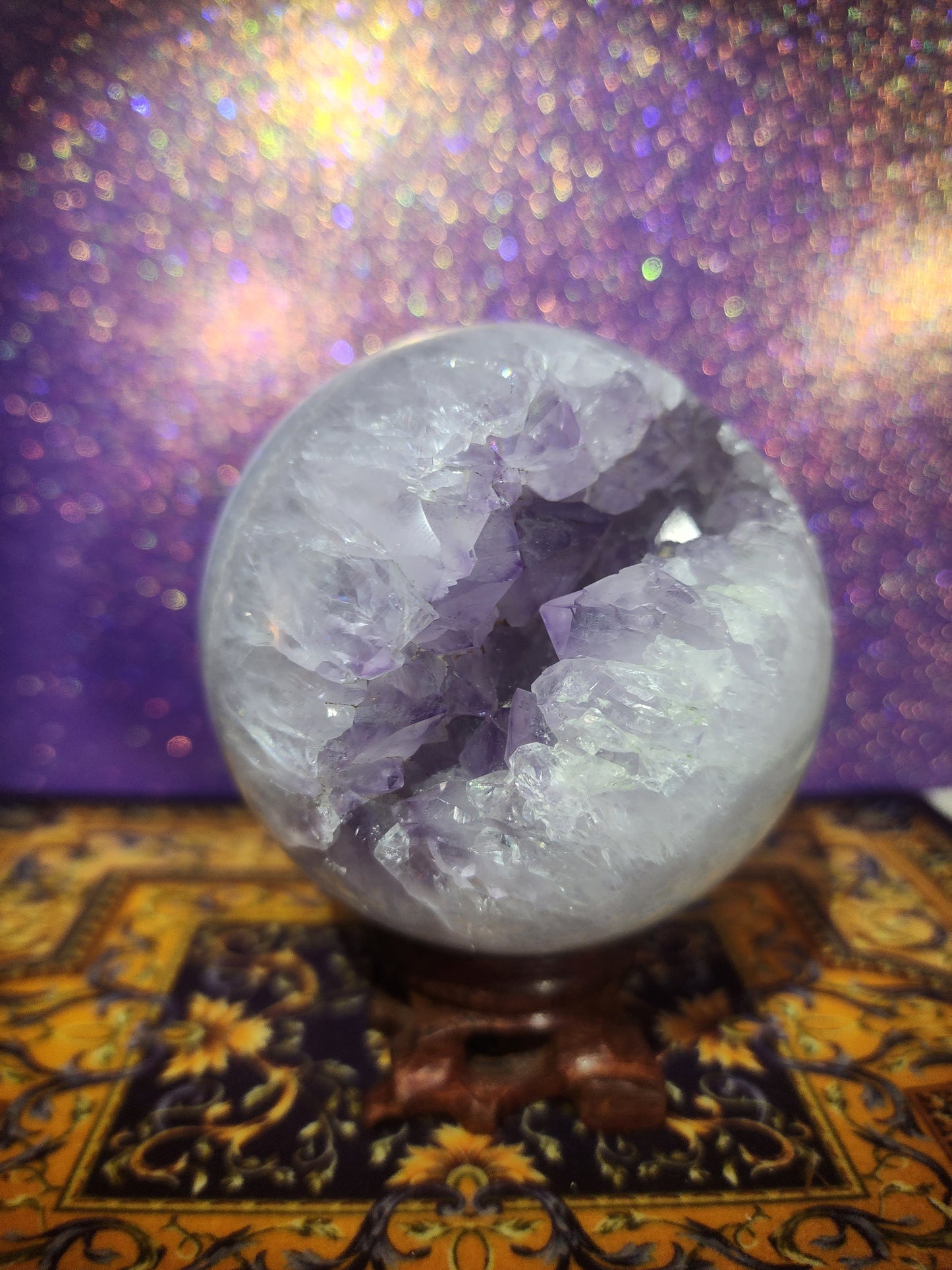 Amethyst Agate Sphere