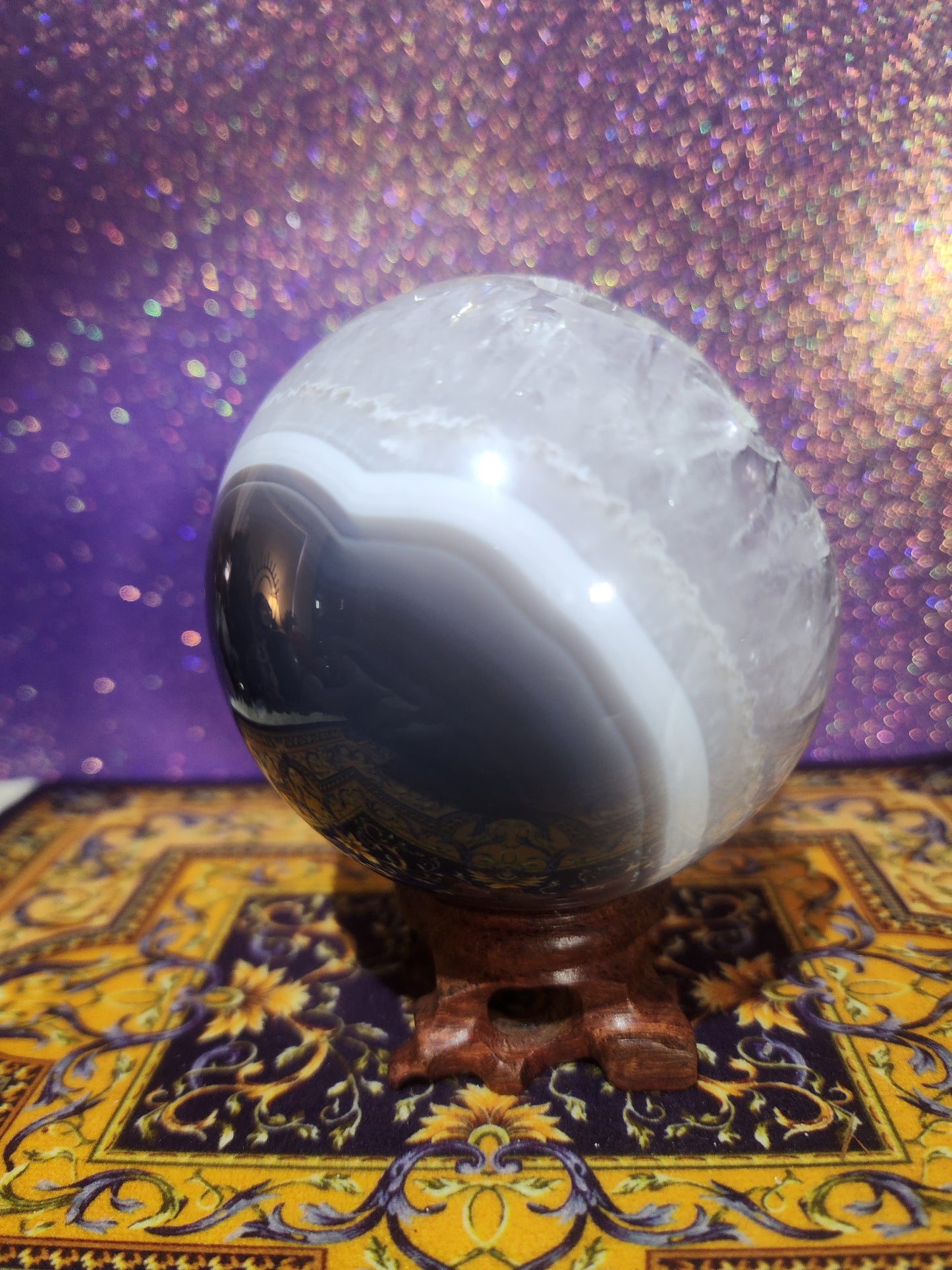 Amethyst Agate Sphere
