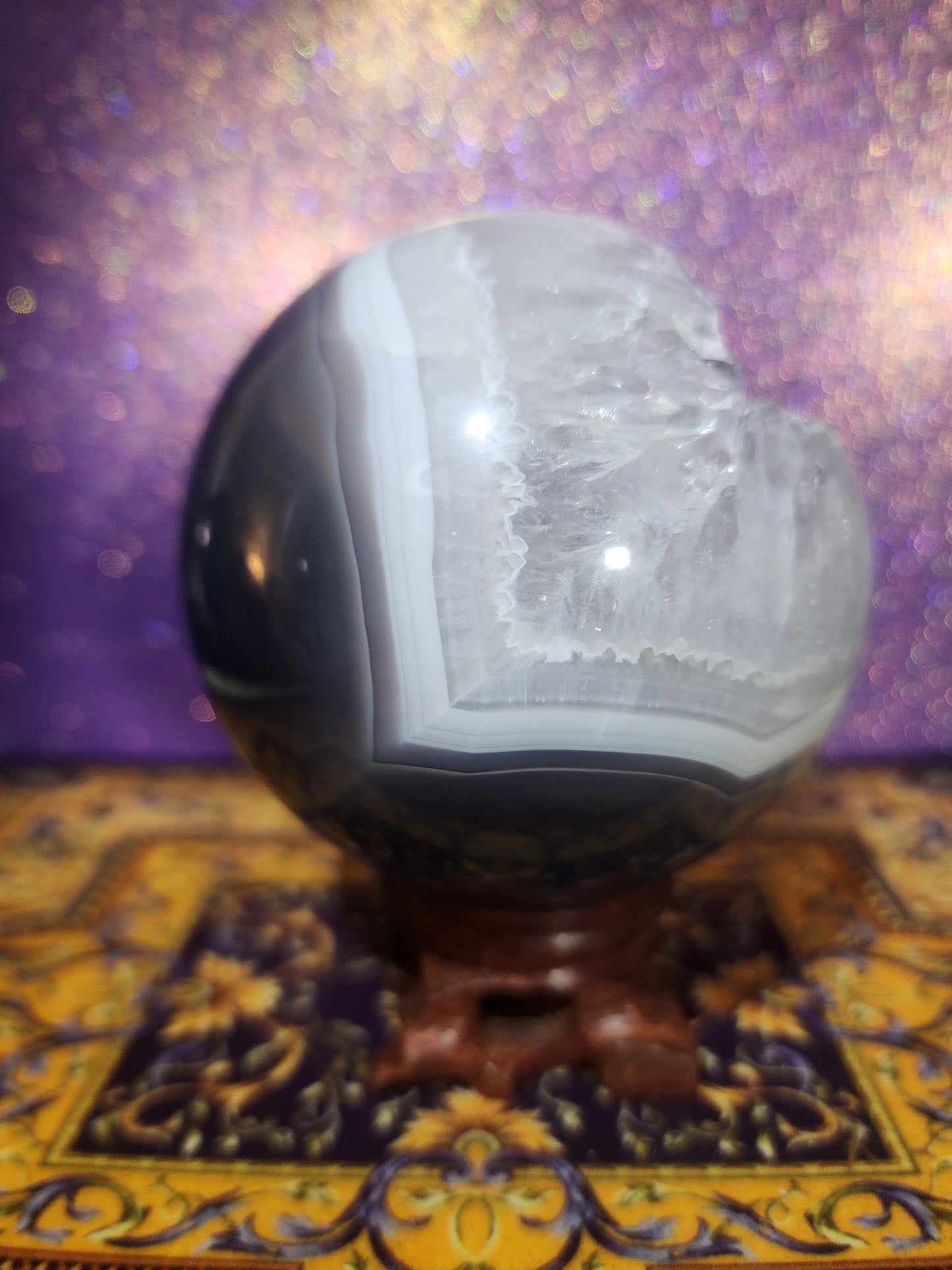 Amethyst Agate Sphere