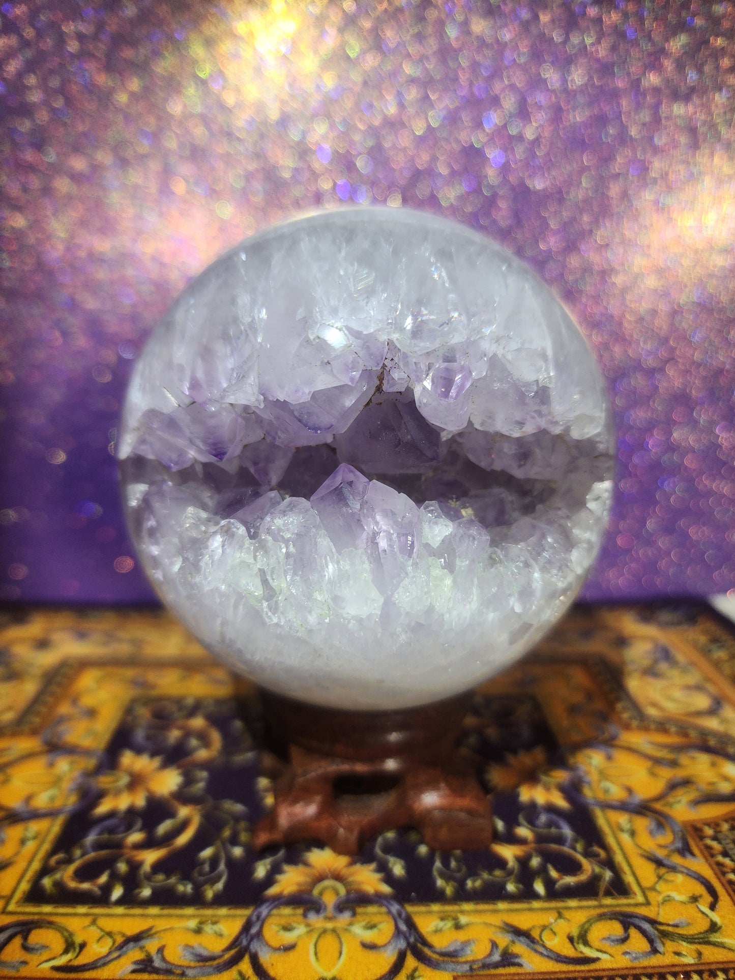 Amethyst Agate Sphere
