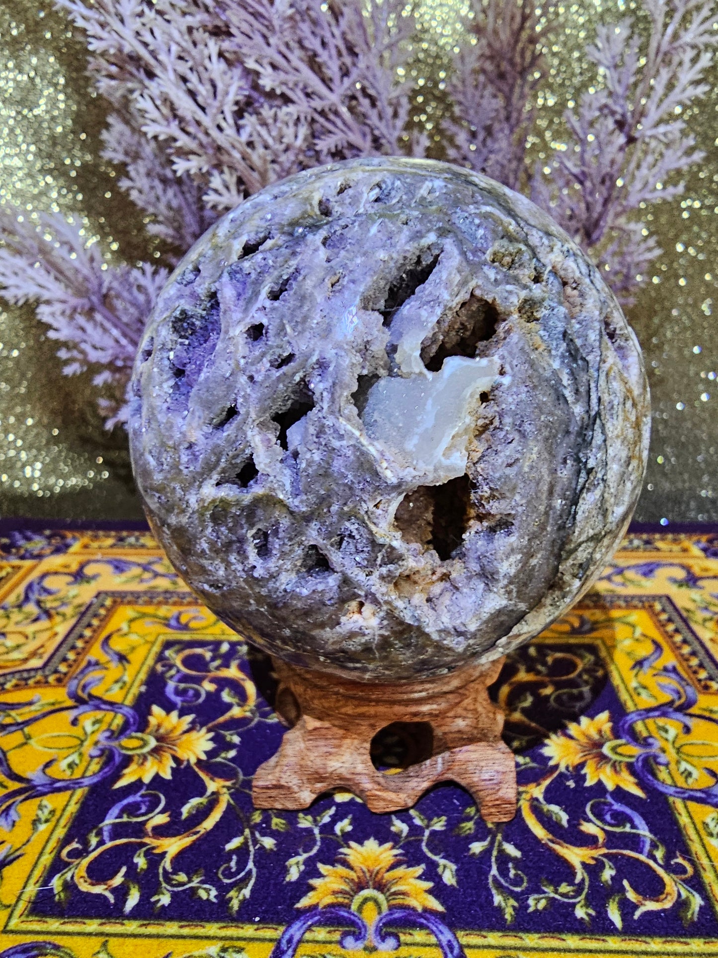 Sphalerite Sphere with Fluorite